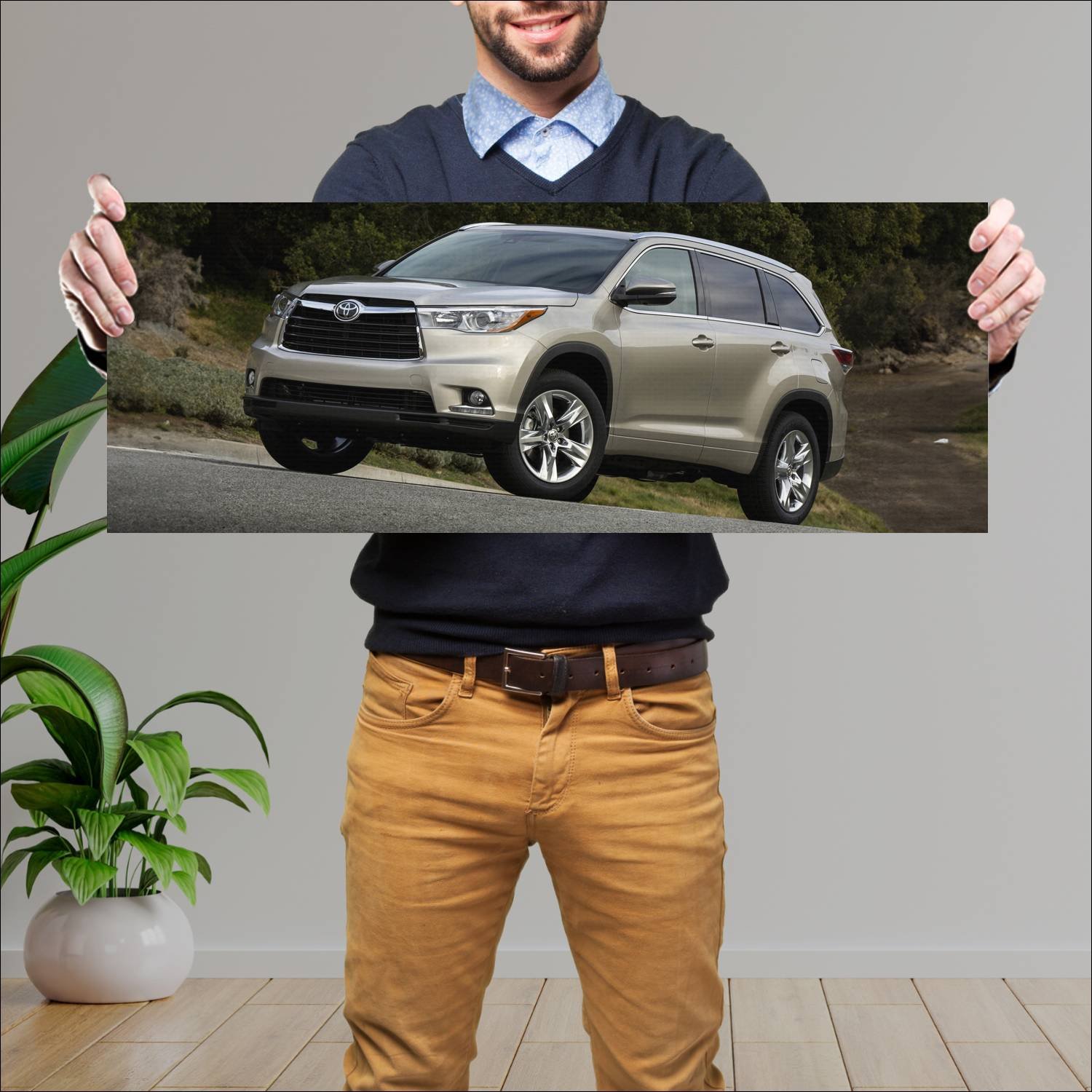 Cuadro grande 30x80cm 2013 toyota highlander 8918 52 Toyota