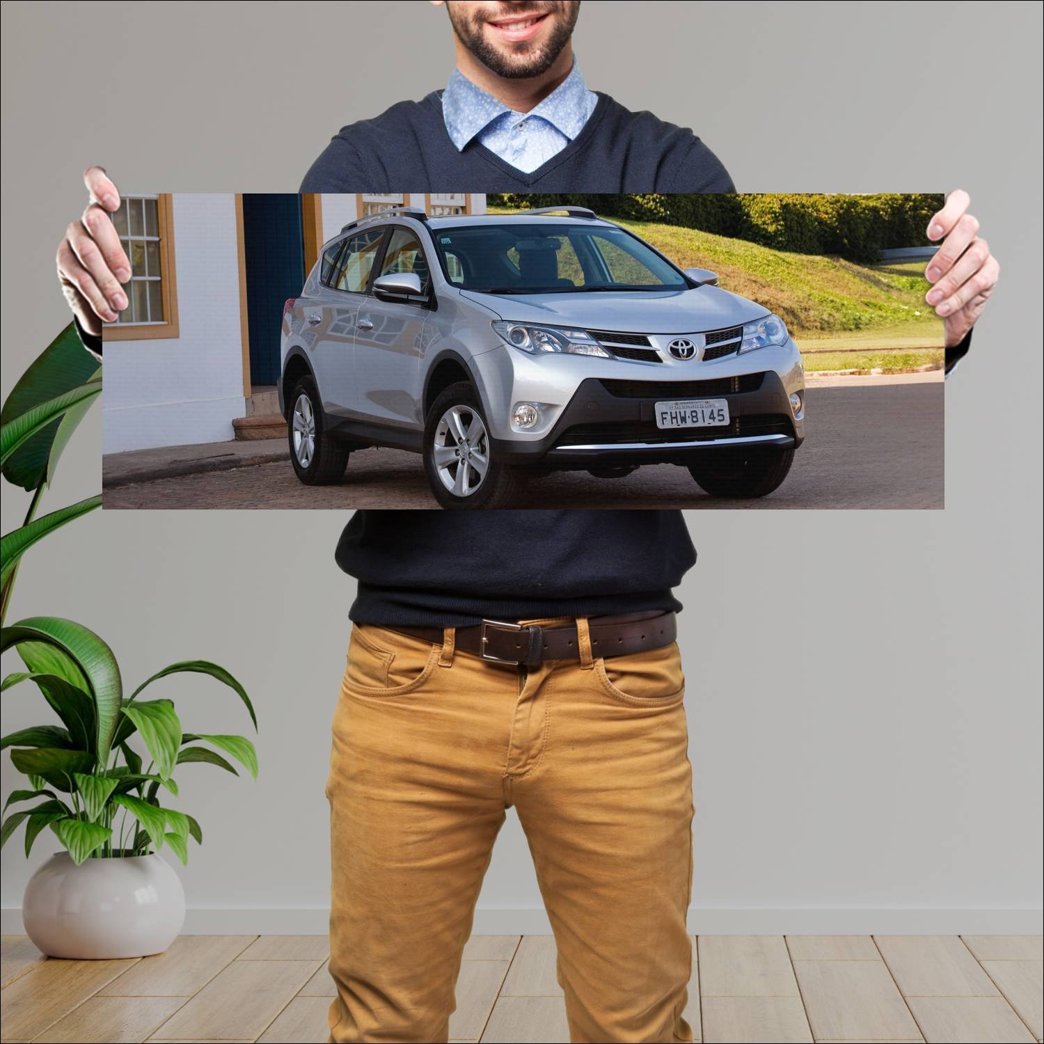 Cuadro grande 30x80cm 2013 toyota rav4 8778 55 Toyota