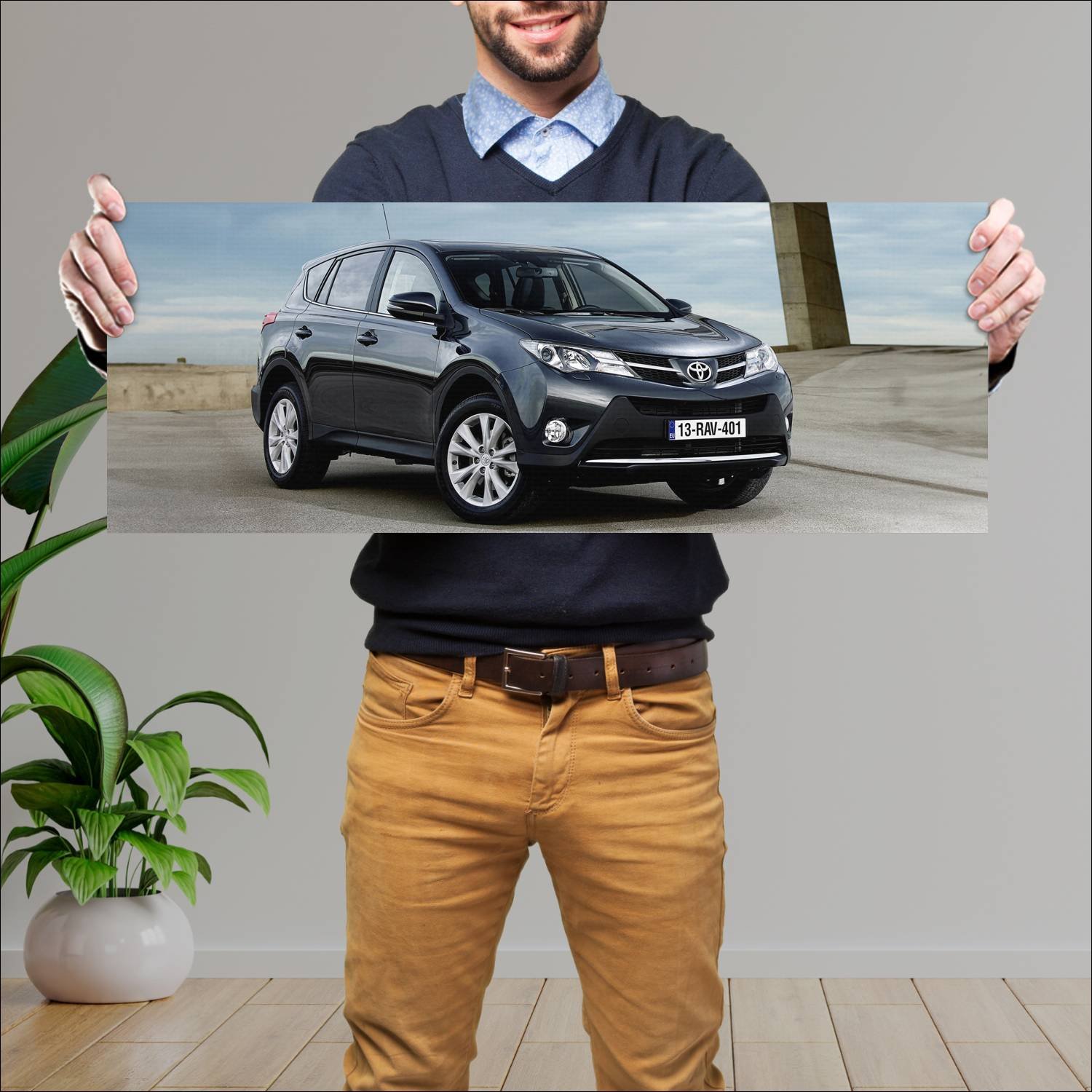 Cuadro grande 30x80cm 2013 toyota rav4 8781 56 Toyota