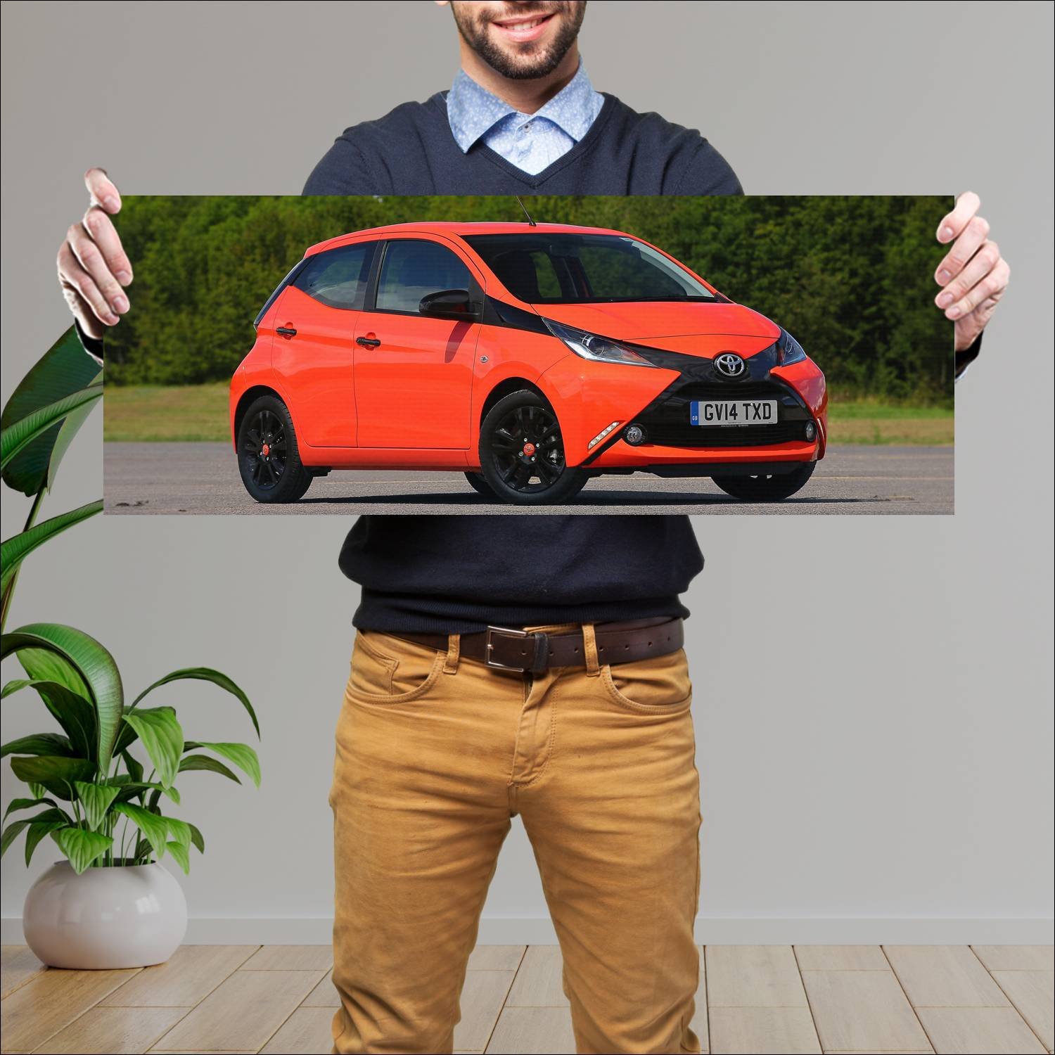 Cuadro grande 30x80cm 2014 toyota aygo x cite 5 do 61 Toyota