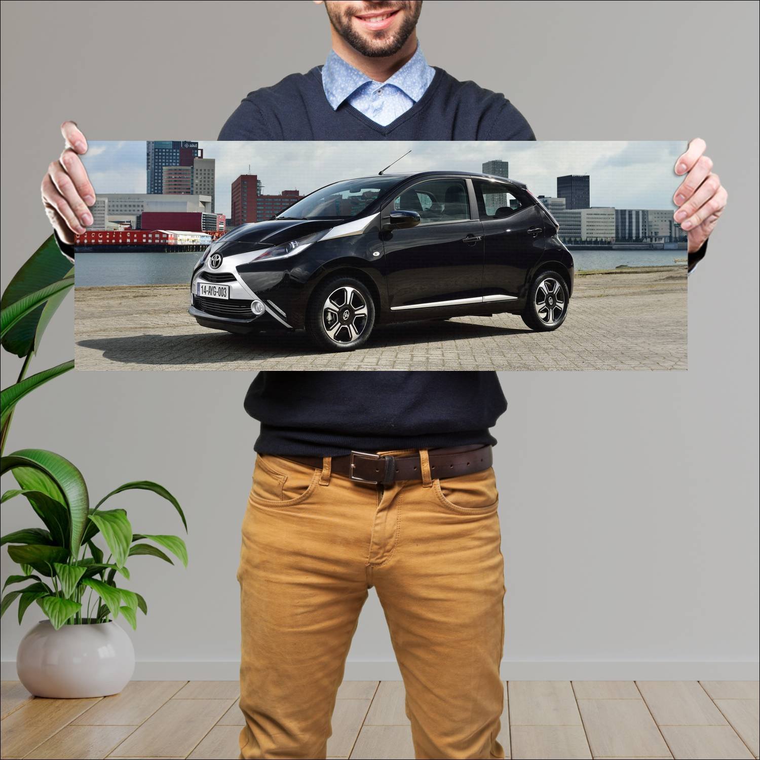 Cuadro grande 30x80cm 2014 toyota aygo x clusiv 5 63 Toyota