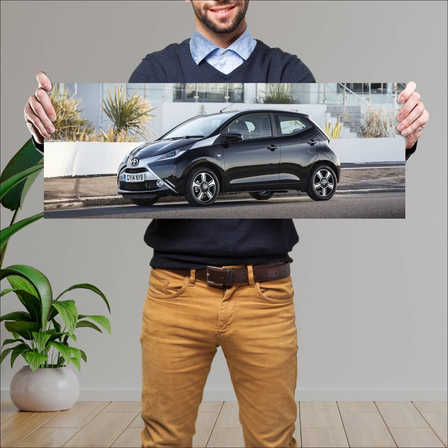 Cuadro grande 30x80cm 2014 toyota aygo x clusiv 5 64 Toyota