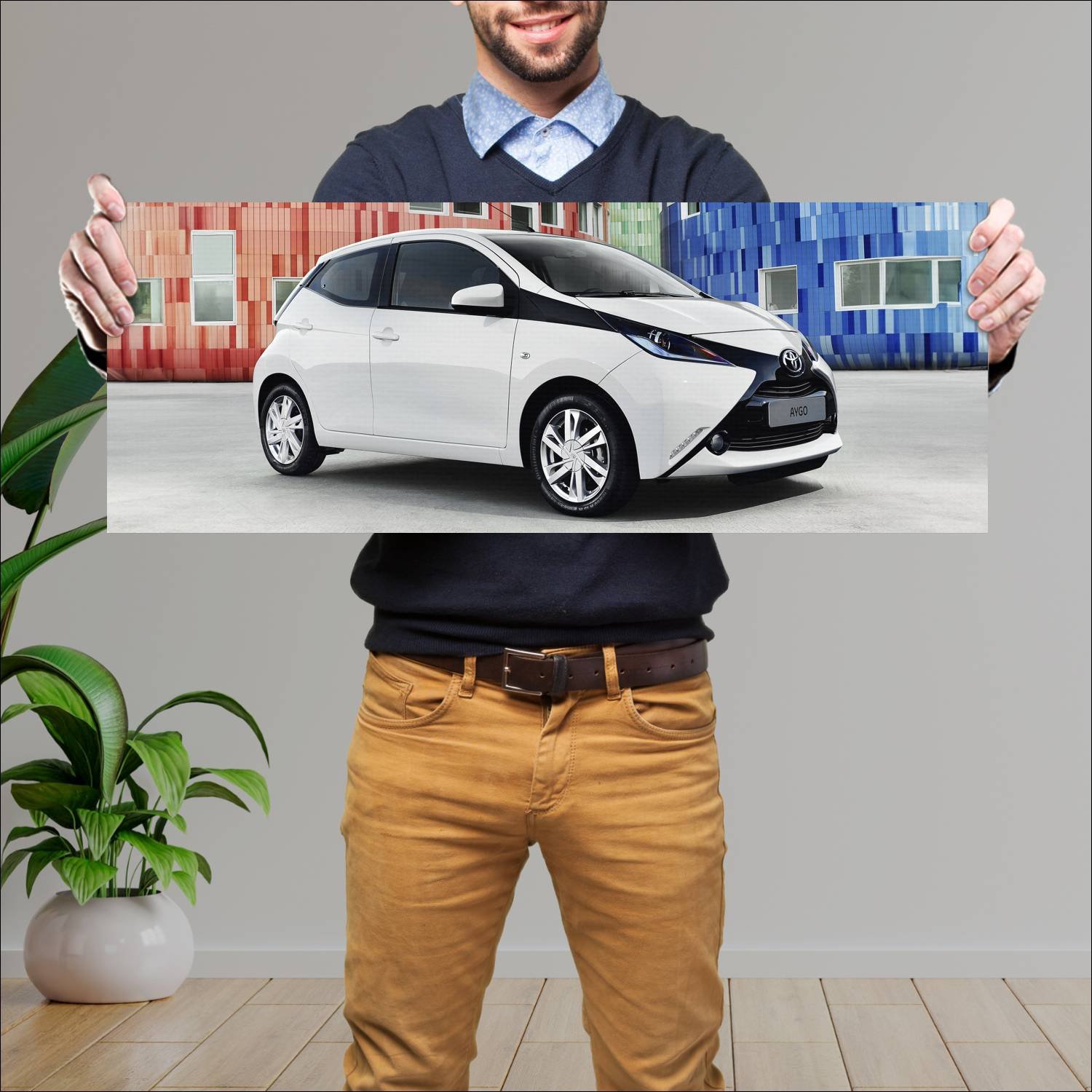 Cuadro grande 30x80cm 2014 toyota aygo x play 5 do 65 Toyota
