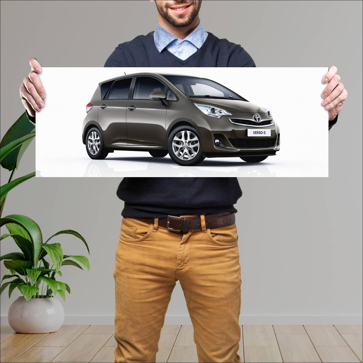 Cuadro grande 30x80cm 2014 toyota verso s auto 69 Toyota