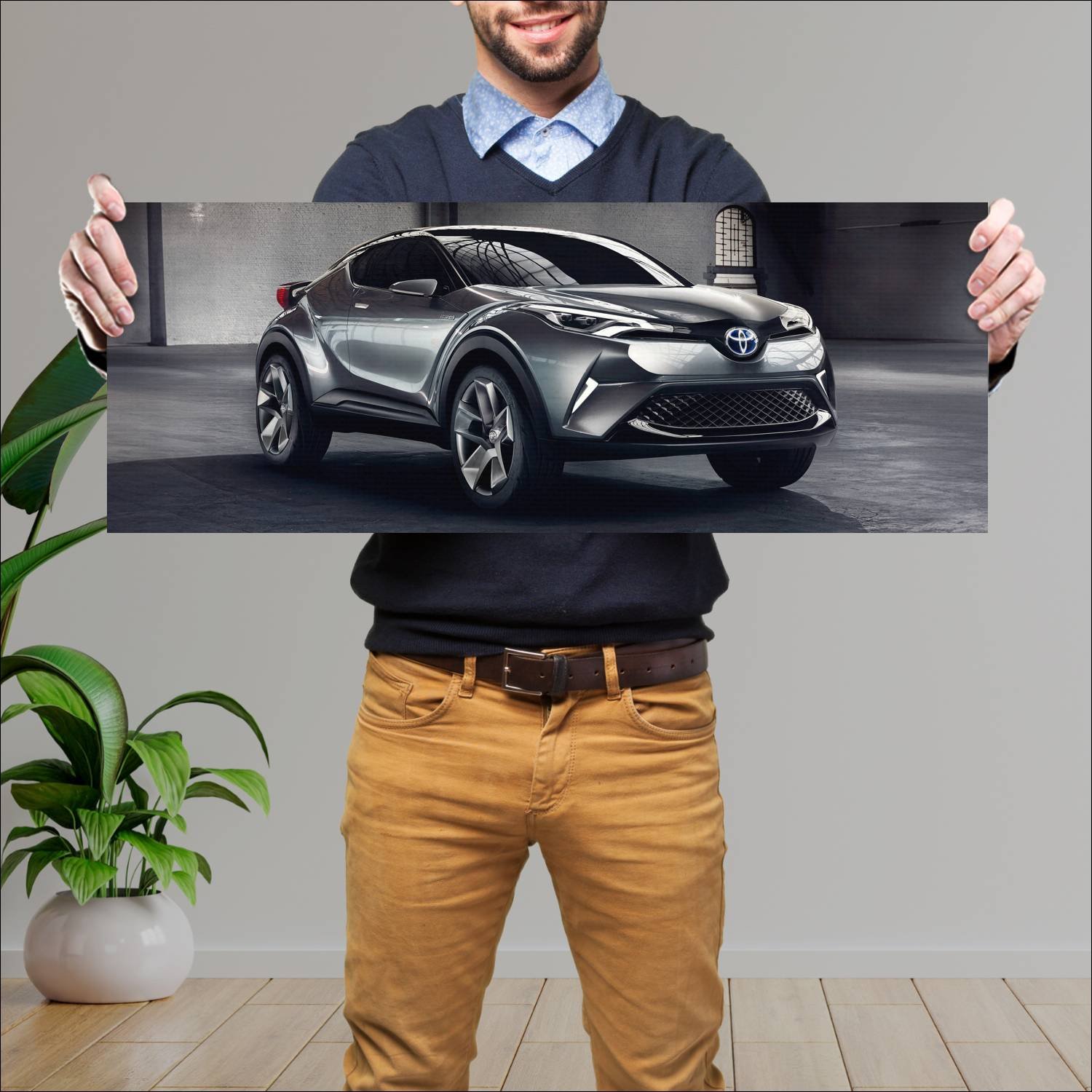 Cuadro grande 30x80cm 2015 toyota c hr concept 328 83 Toyota