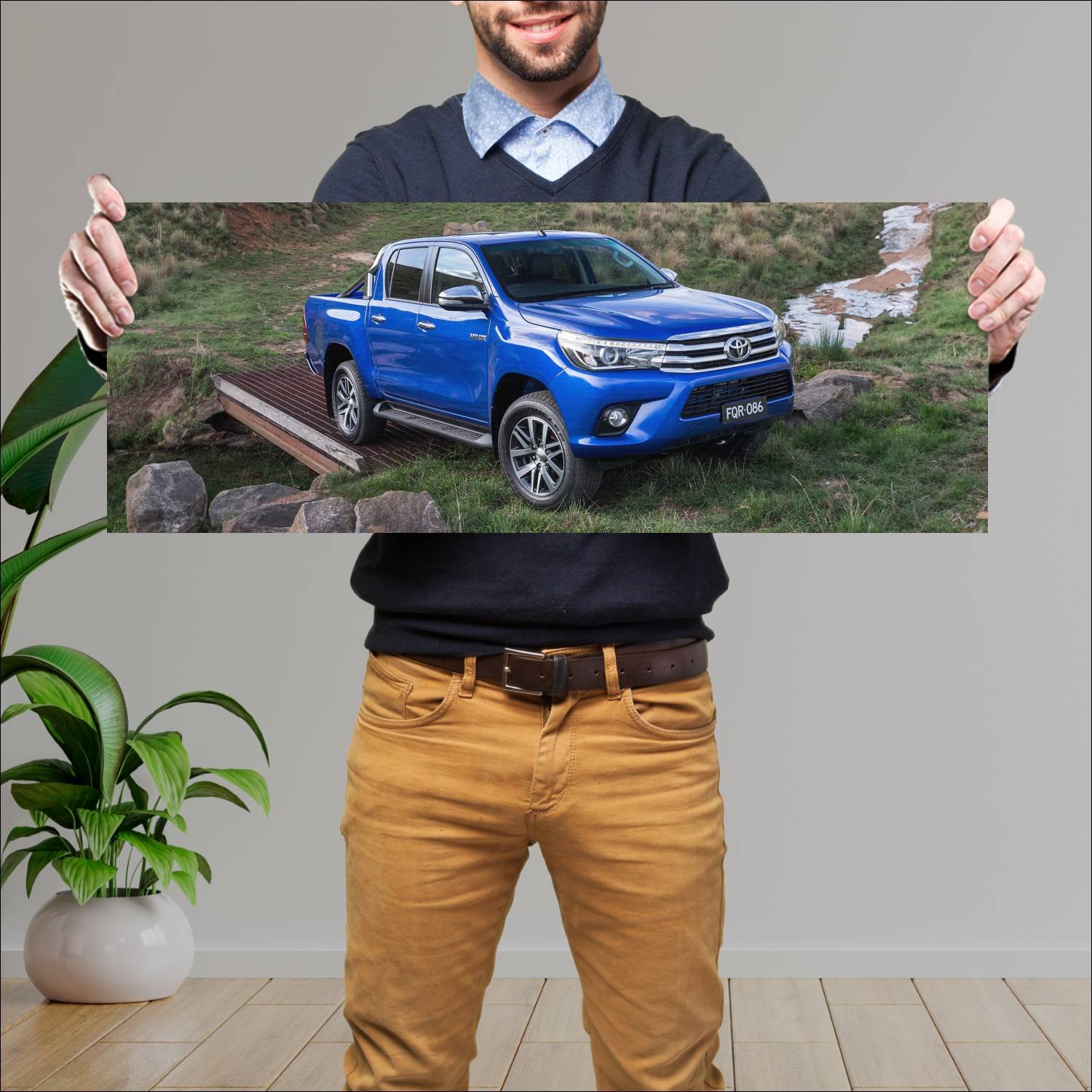Cuadro grande 30x80cm 2015 toyota hilux sr5 double 88 Toyota