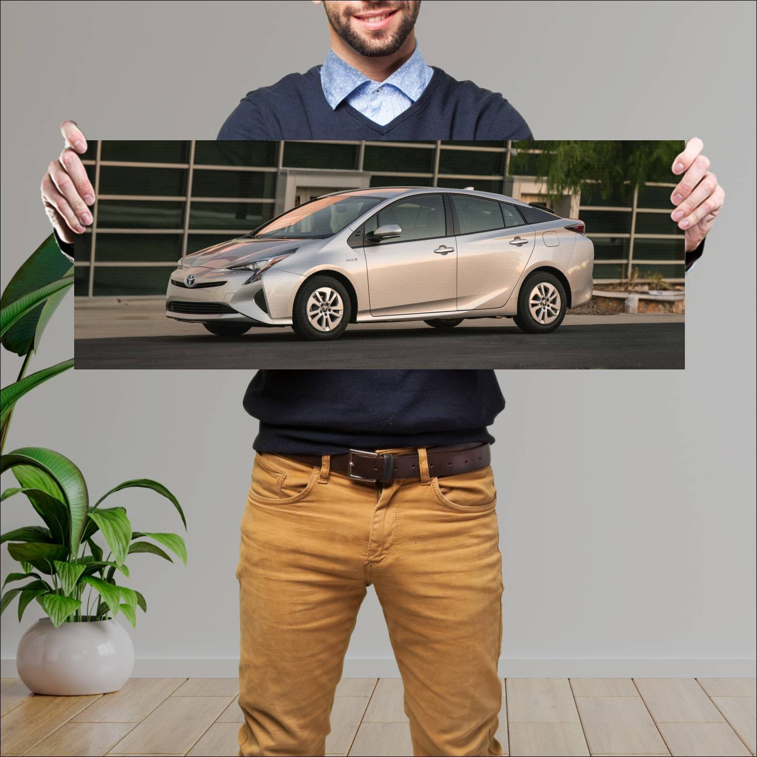 Cuadro grande 30x80cm 2016 toyota prius us auto 112 Toyota