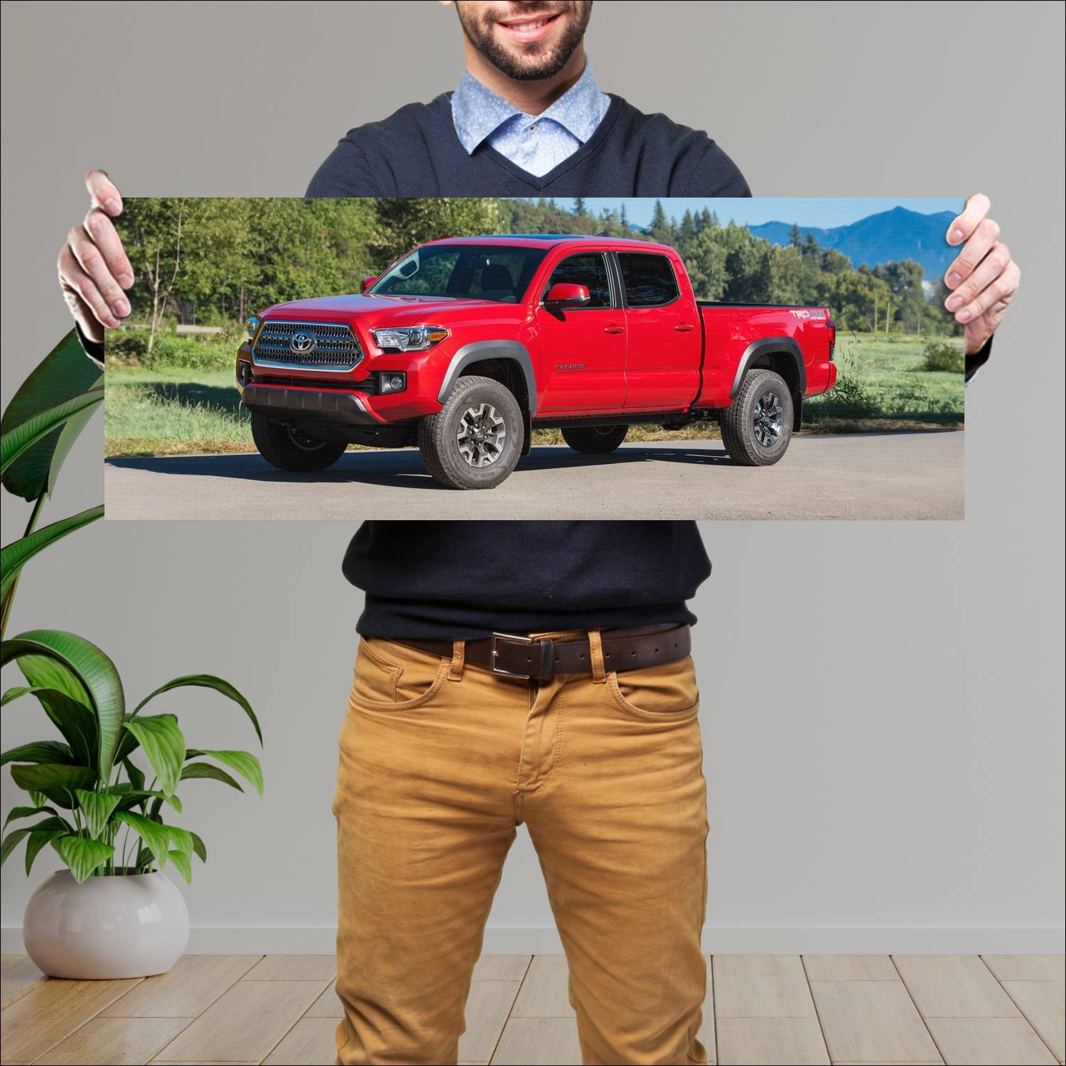 Cuadro grande 30x80cm 2016 toyota tacoma trd off r 121 Toyota