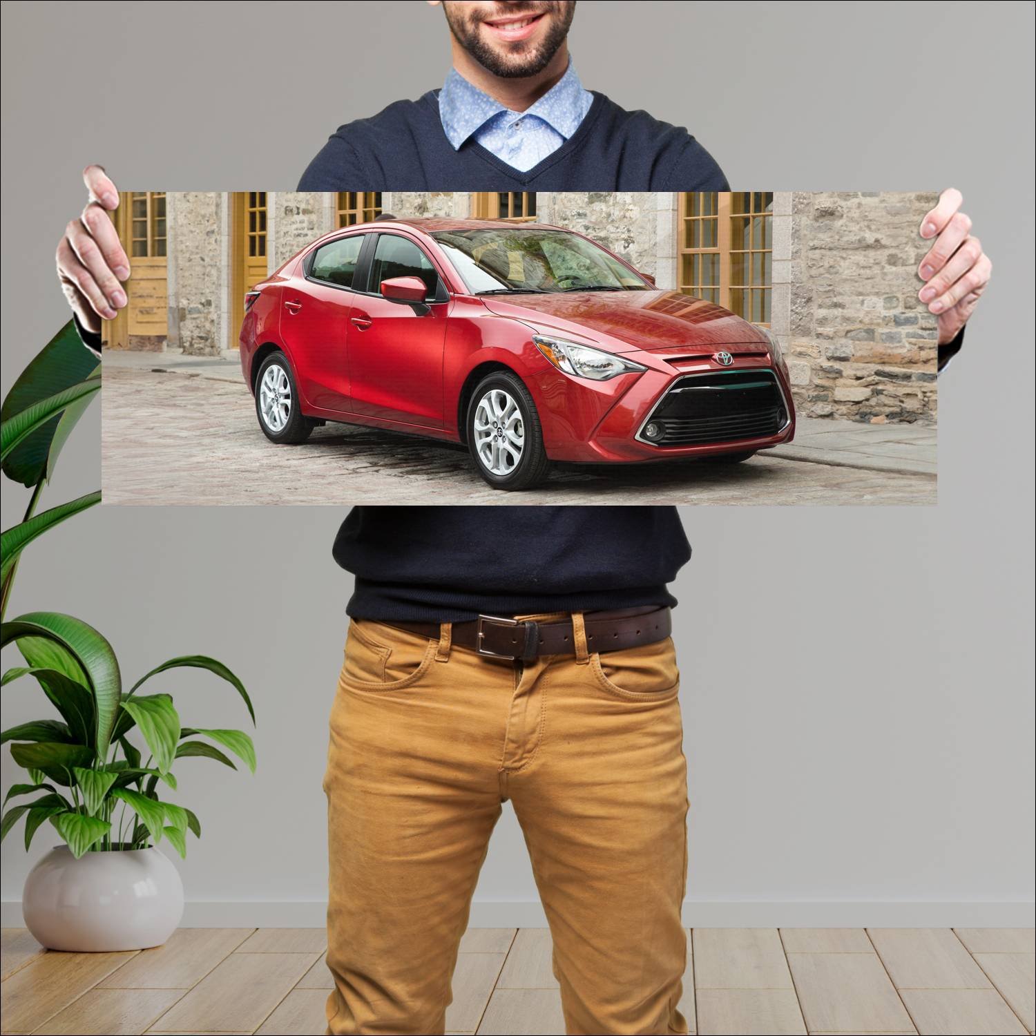 Cuadro grande 30x80cm 2016 toyota yaris sedan ca 3 131 Toyota