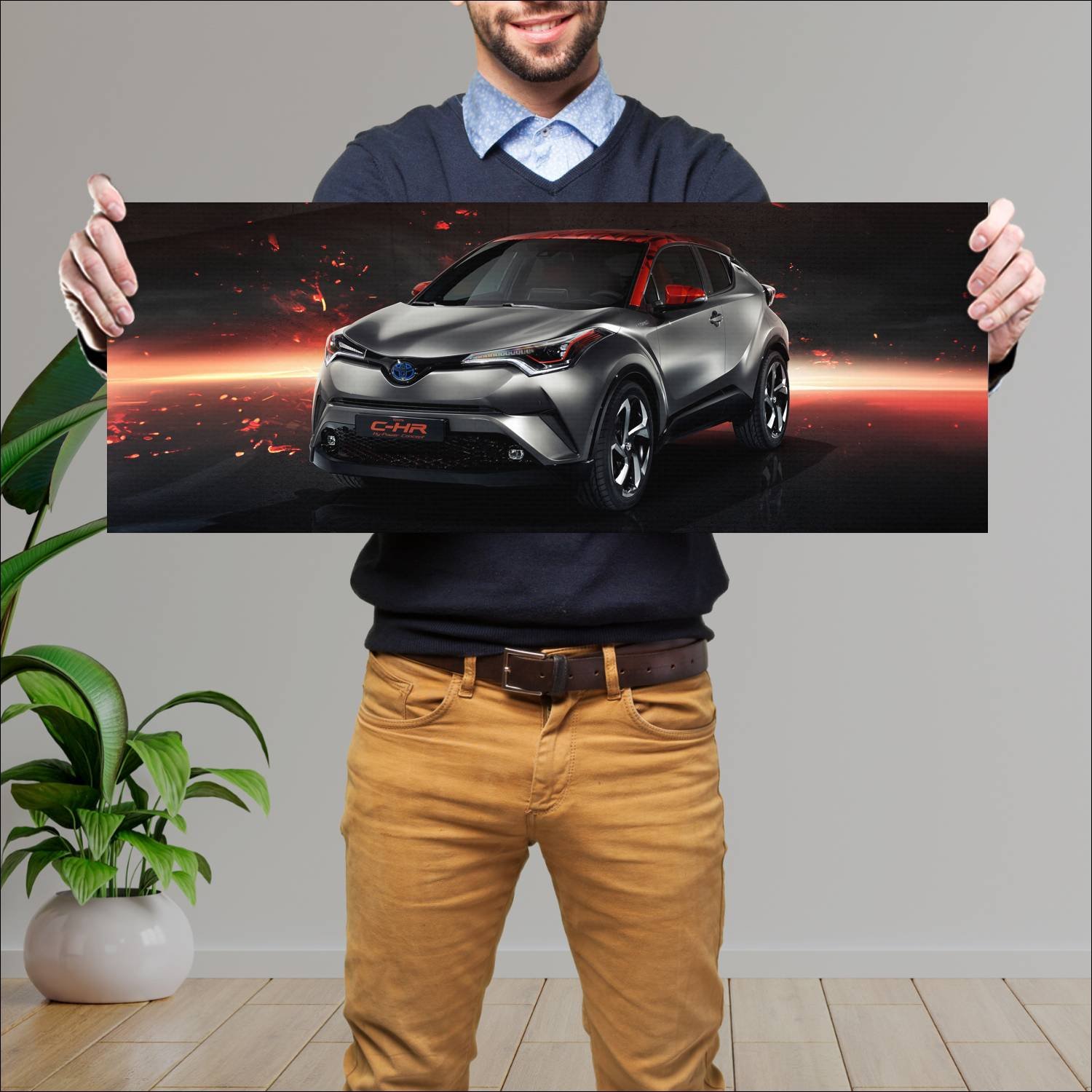 Cuadro grande 30x80cm 2017 toyota c hr hy power co 138 Toyota