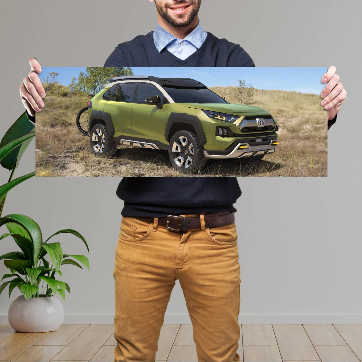 Cuadro grande 30x80cm 2017 toyota ft ac concept 74 143 Toyota