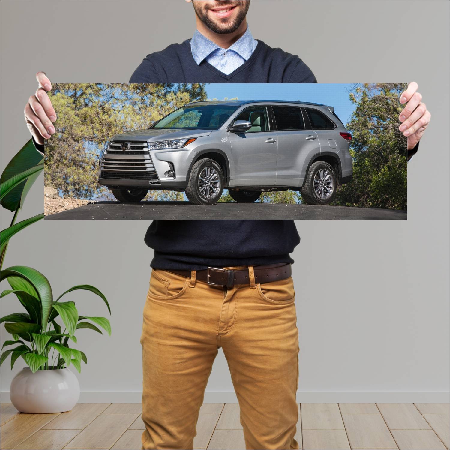 Cuadro grande 30x80cm 2017 toyota highlander xle 5 146 Toyota