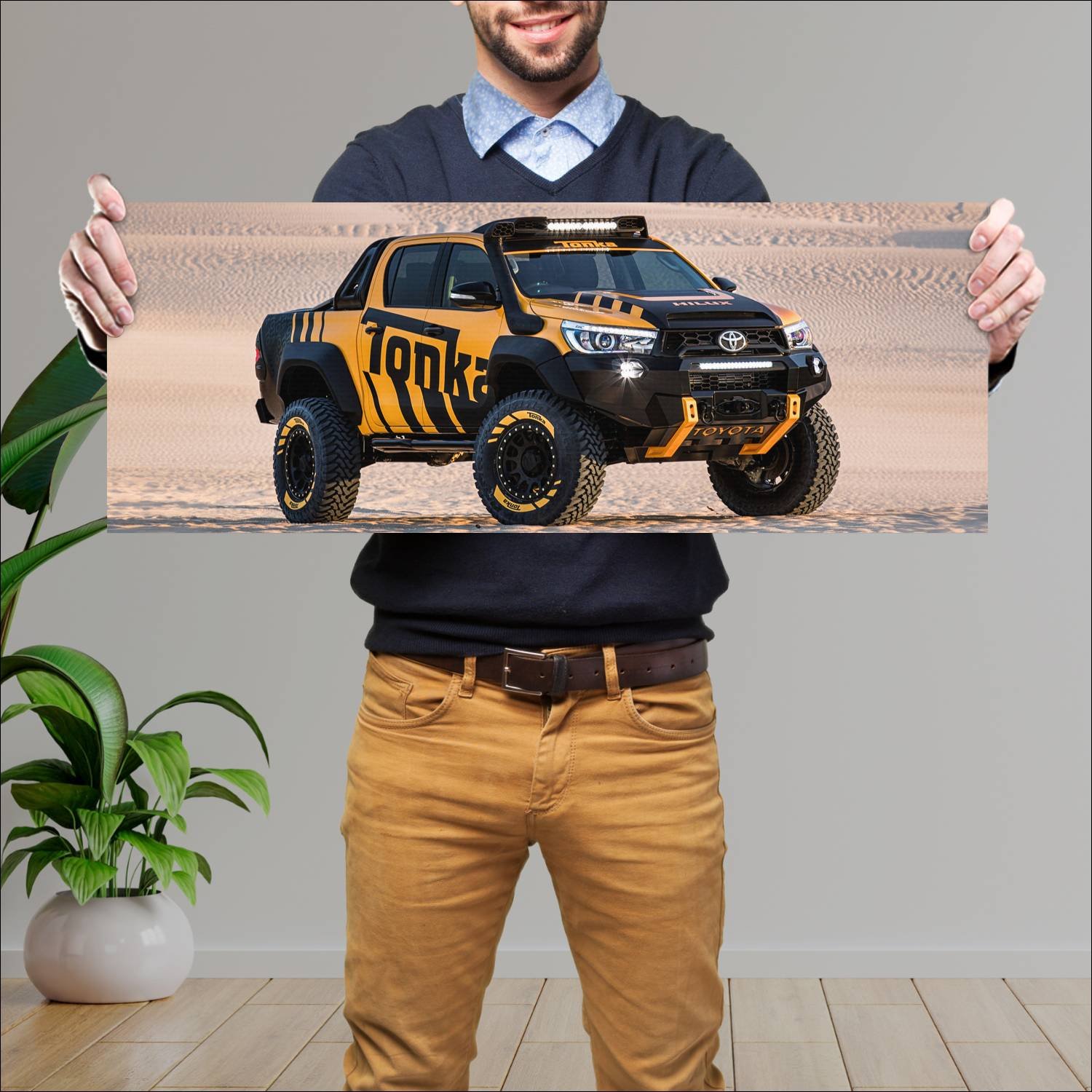 Cuadro grande 30x80cm 2017 toyota hilux tonka conc 148 Toyota