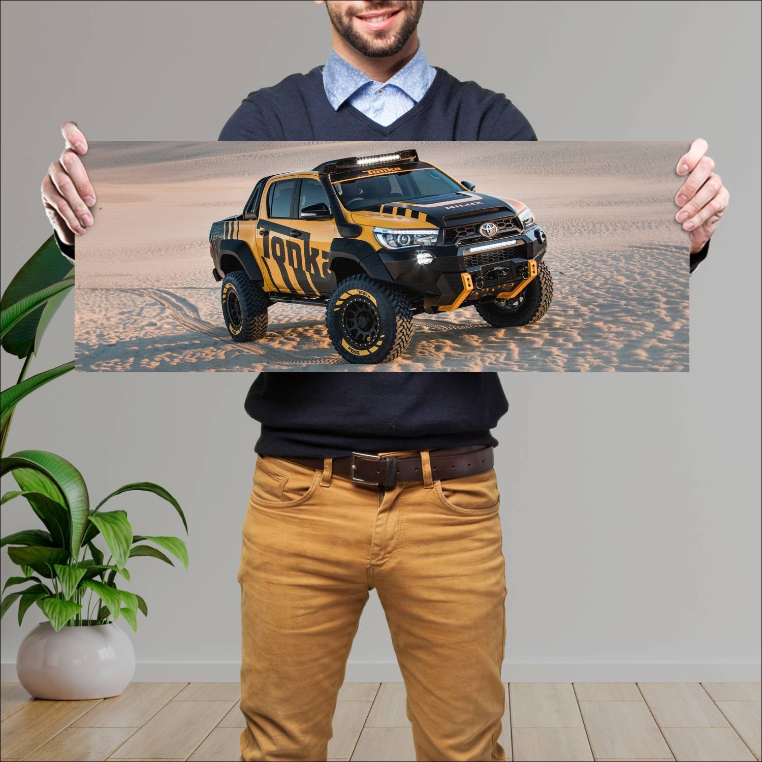 Cuadro grande 30x80cm 2017 toyota hilux tonka conc 149 Toyota