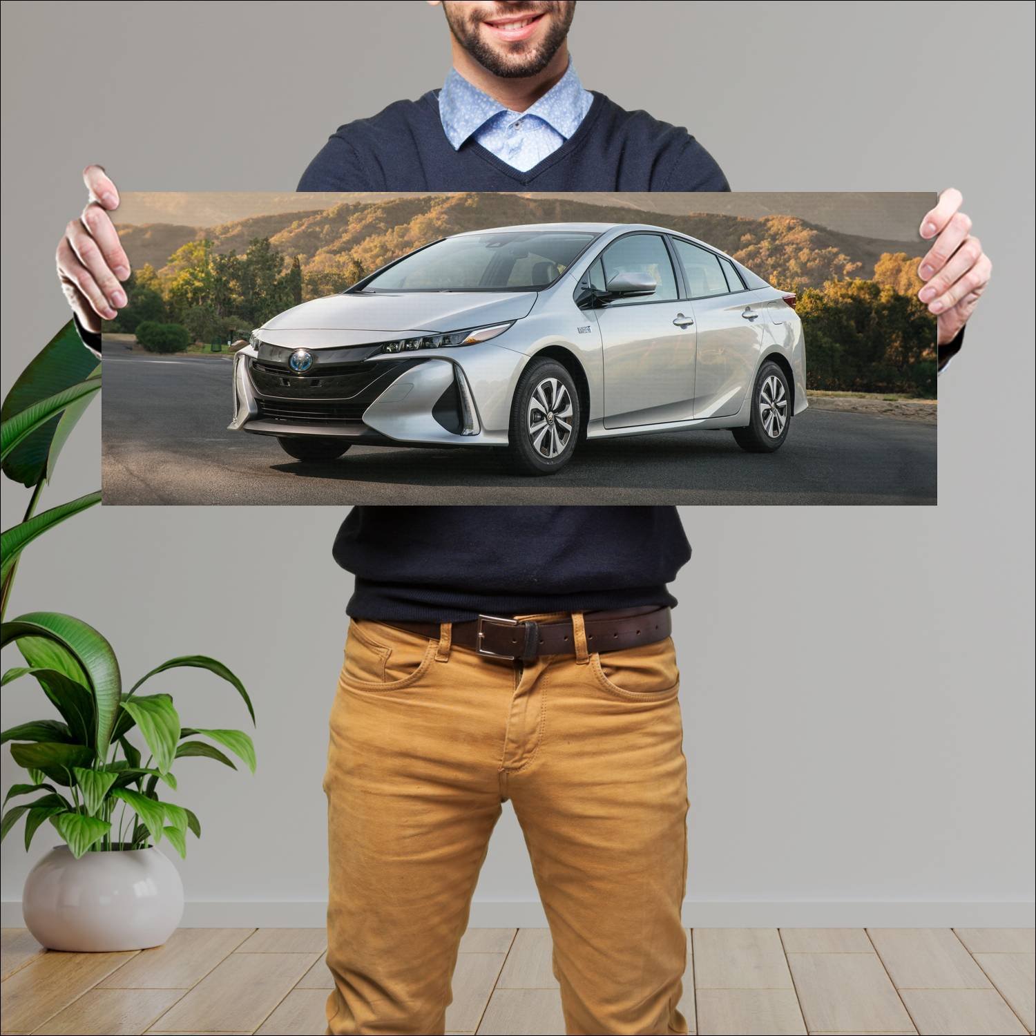 Cuadro grande 30x80cm 2017 toyota prius prime plug 151 Toyota