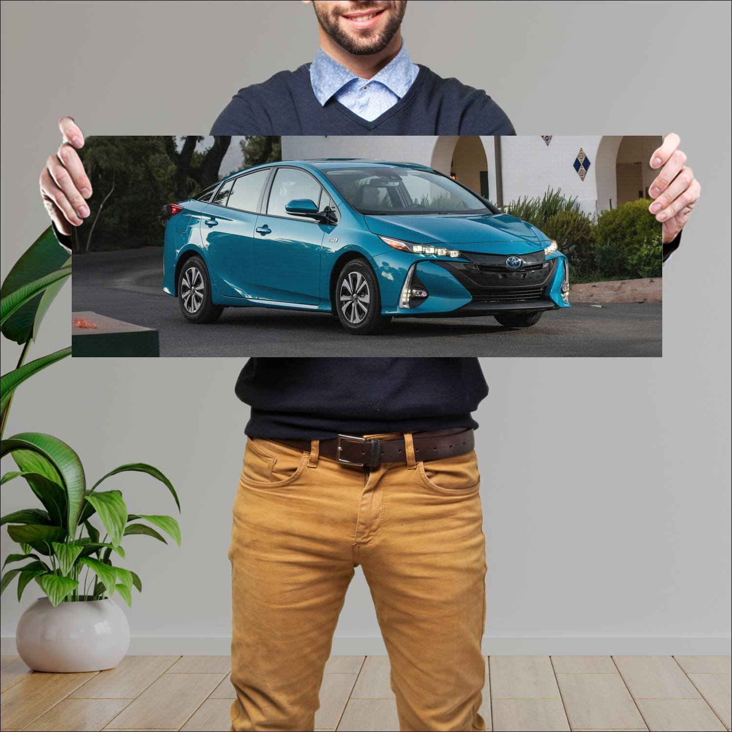 Cuadro grande 30x80cm 2017 toyota prius prime plug 152 Toyota