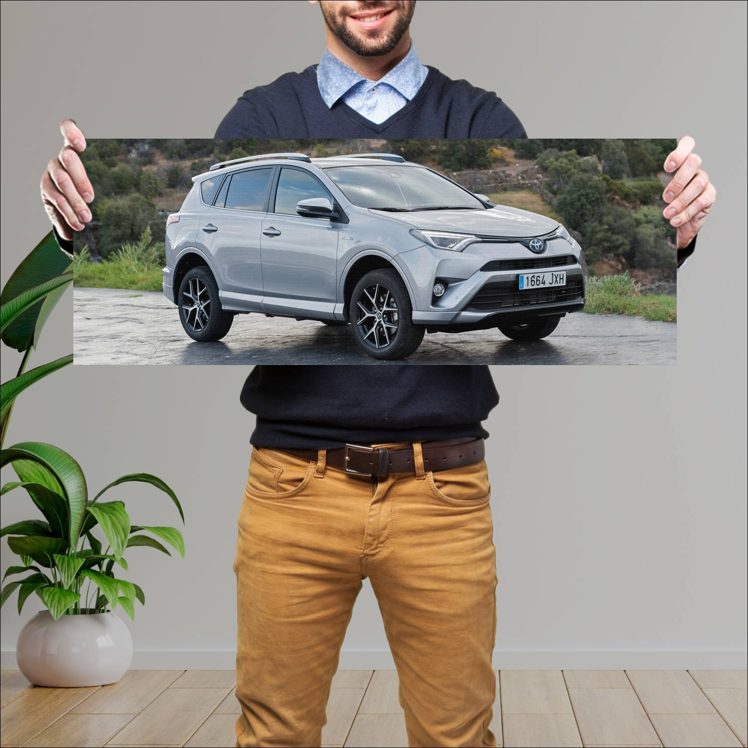 Cuadro grande 30x80cm 2017 toyota rav4 hybrid feel 154 Toyota