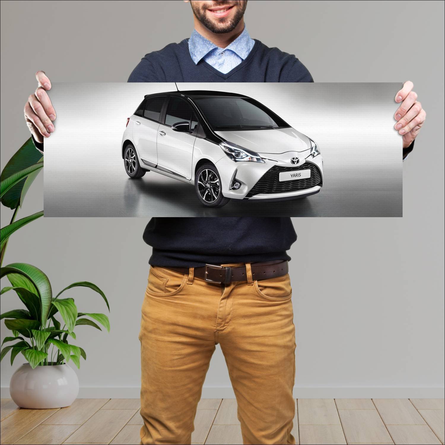 Cuadro grande 30x80cm 2017 toyota yaris 5 door 636 159 Toyota