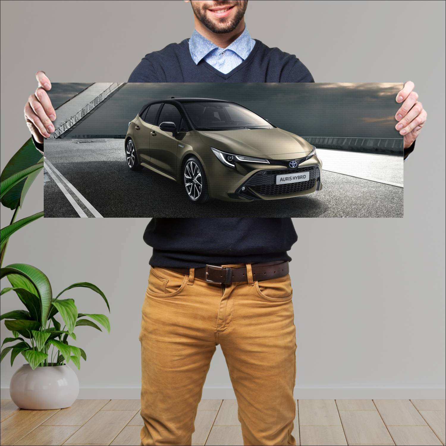 Cuadro grande 30x80cm 2018 toyota auris hybrid 765 162 Toyota