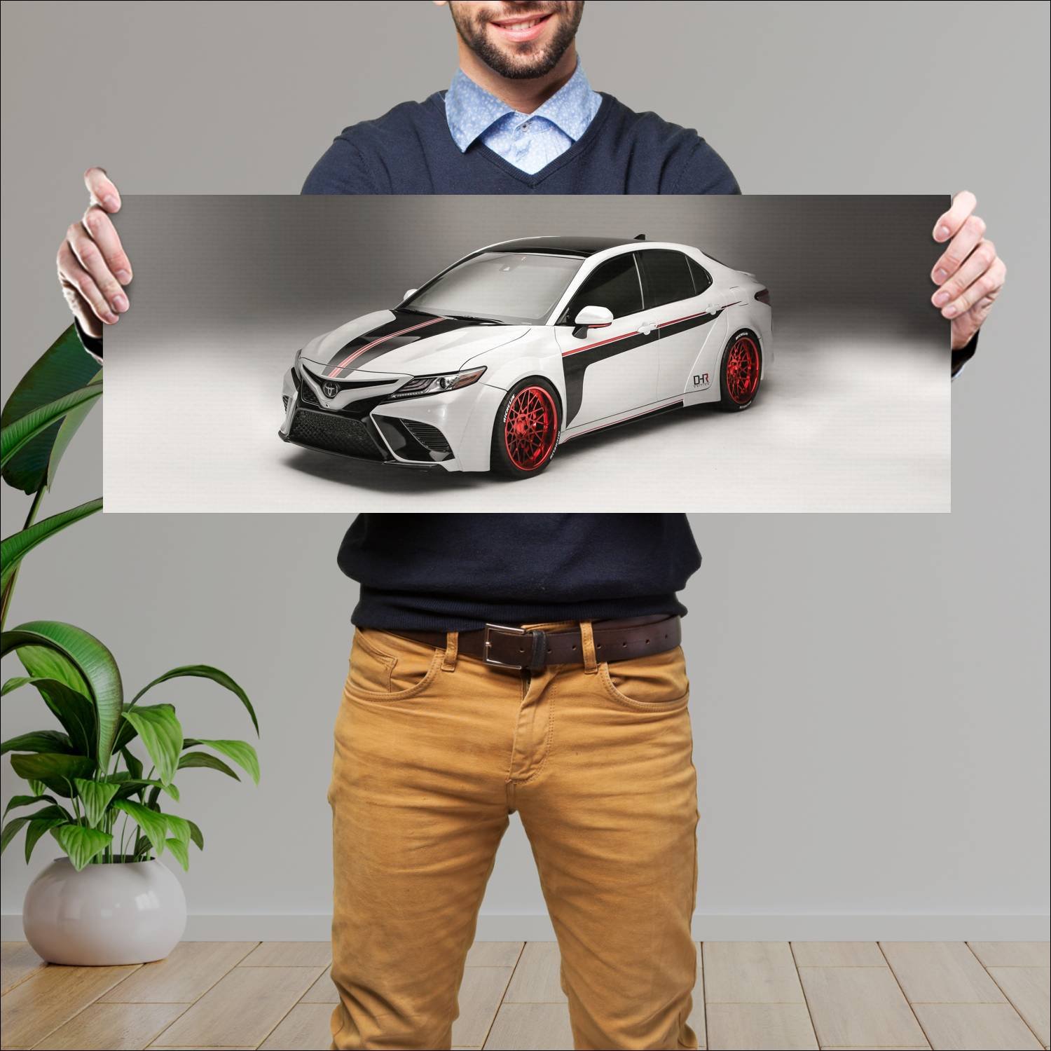Cuadro grande 30x80cm 2018 toyota camry dhr editio 166 Toyota