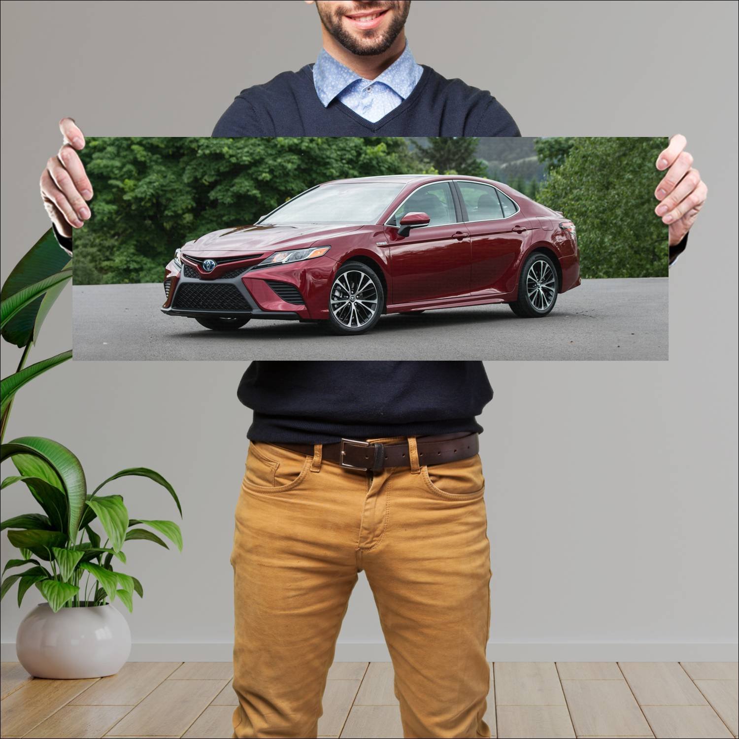 Cuadro grande 30x80cm 2018 toyota camry hybrid se 168 Toyota