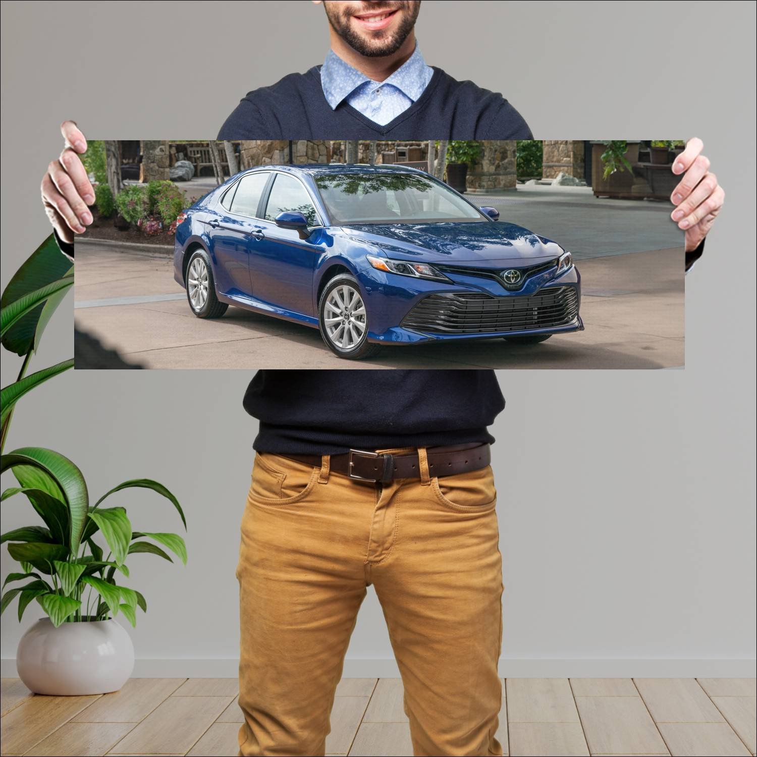 Cuadro grande 30x80cm 2018 toyota camry le auto 169 Toyota