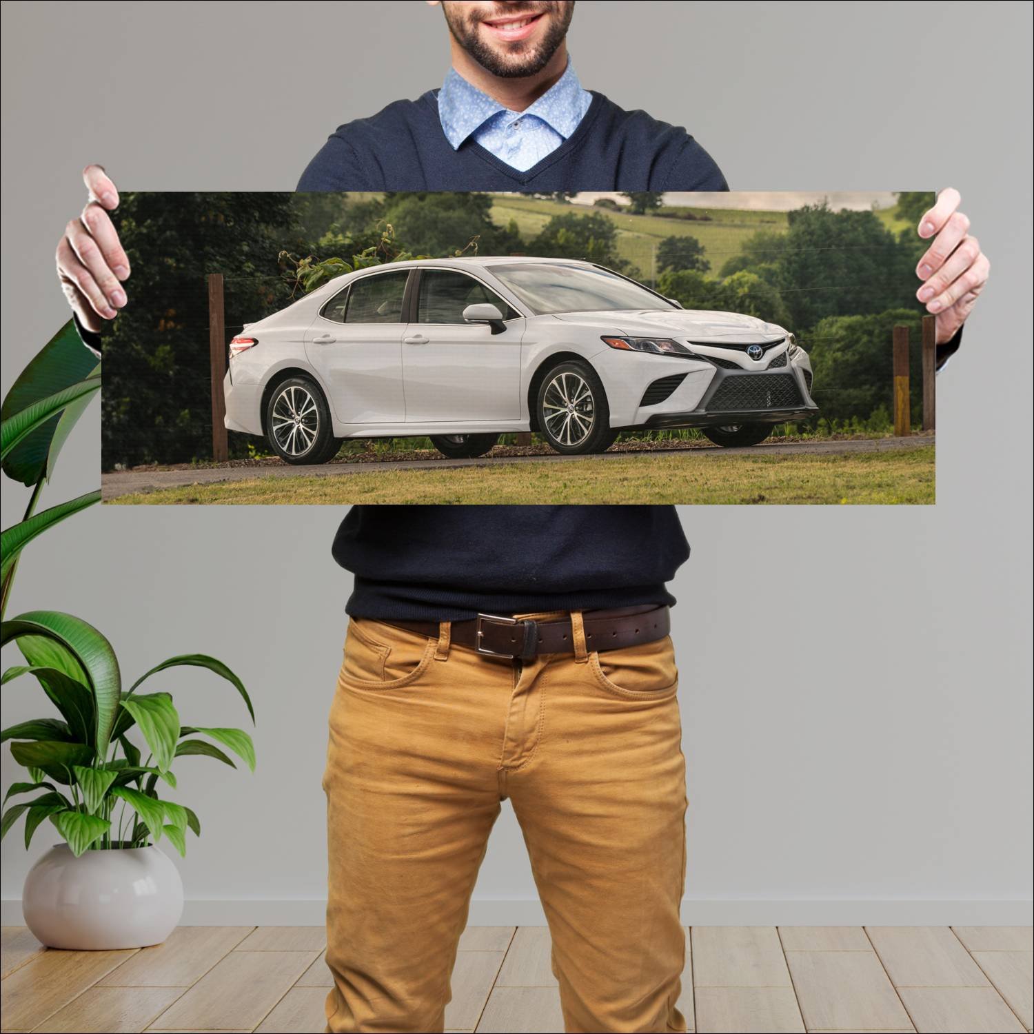 Cuadro grande 30x80cm 2018 toyota camry se auto 172 Toyota