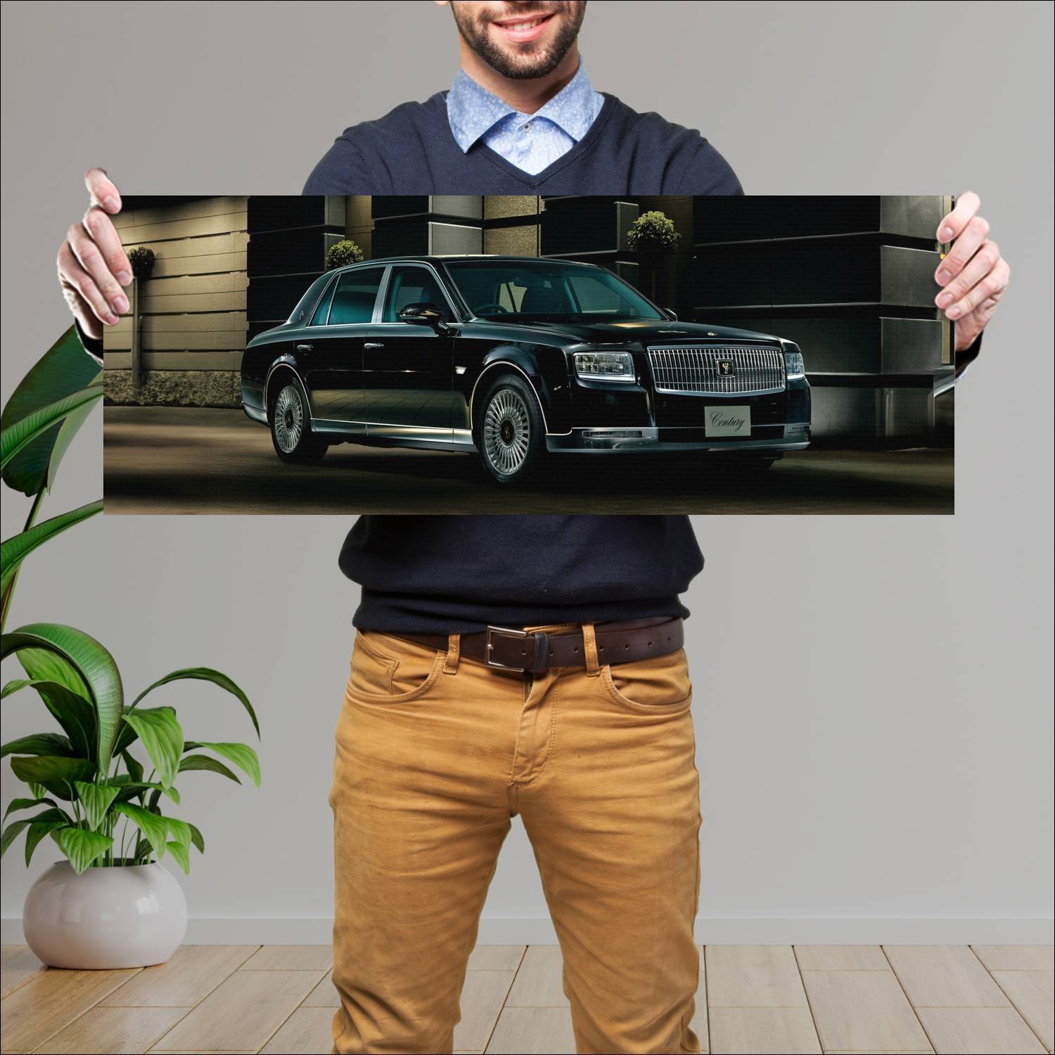 Cuadro grande 30x80cm 2018 toyota century auto 177 Toyota