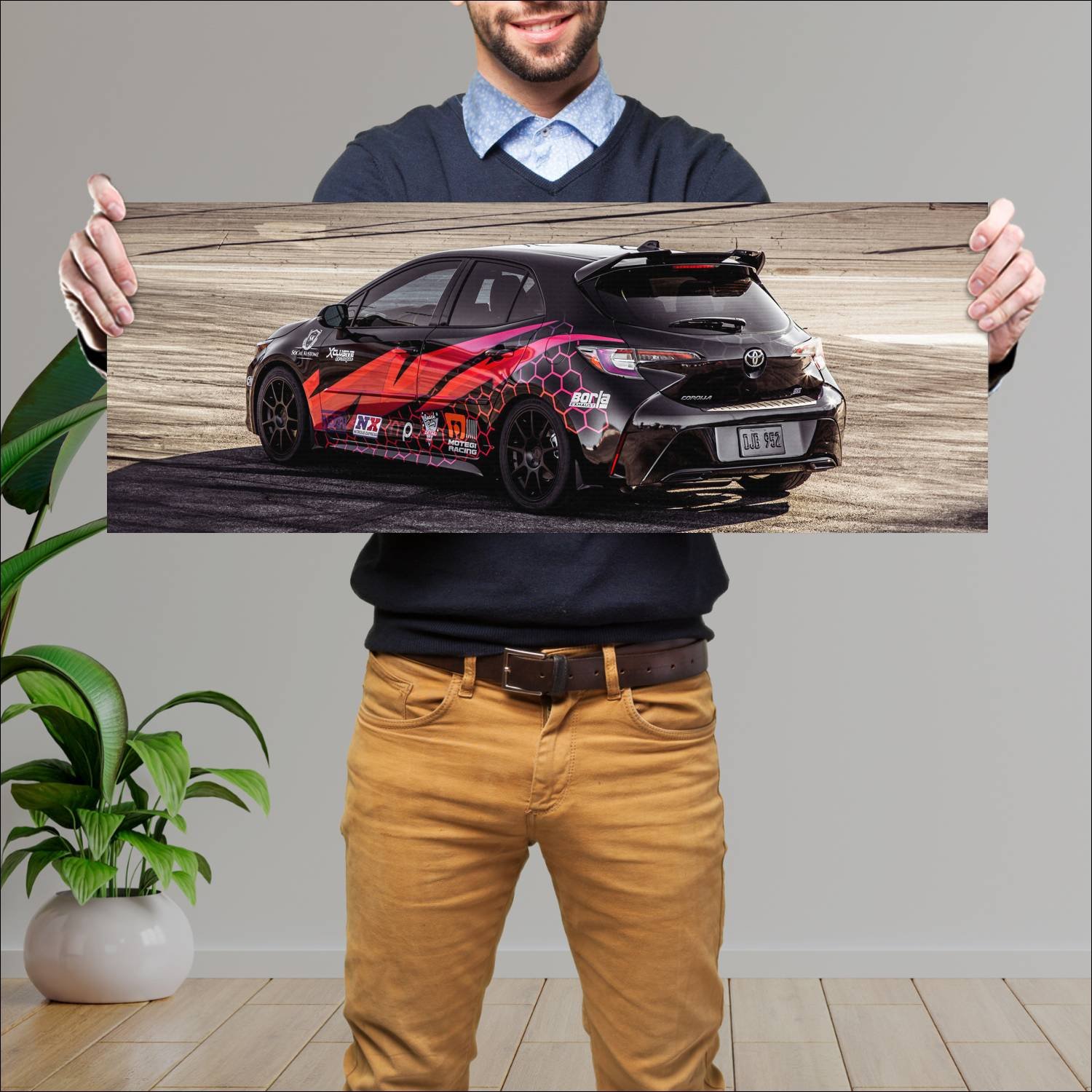 Cuadro grande 30x80cm 2018 toyota corolla socal ku 181 Toyota