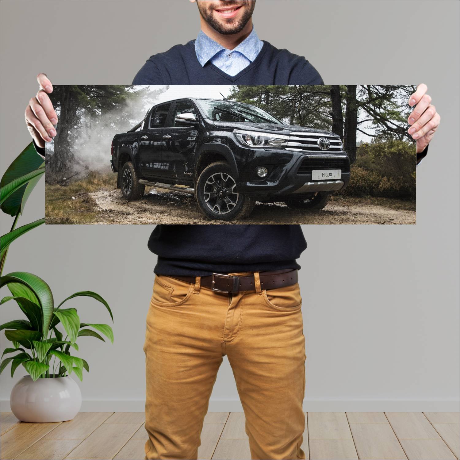 Cuadro grande 30x80cm 2018 toyota hilux invincible 188 Toyota