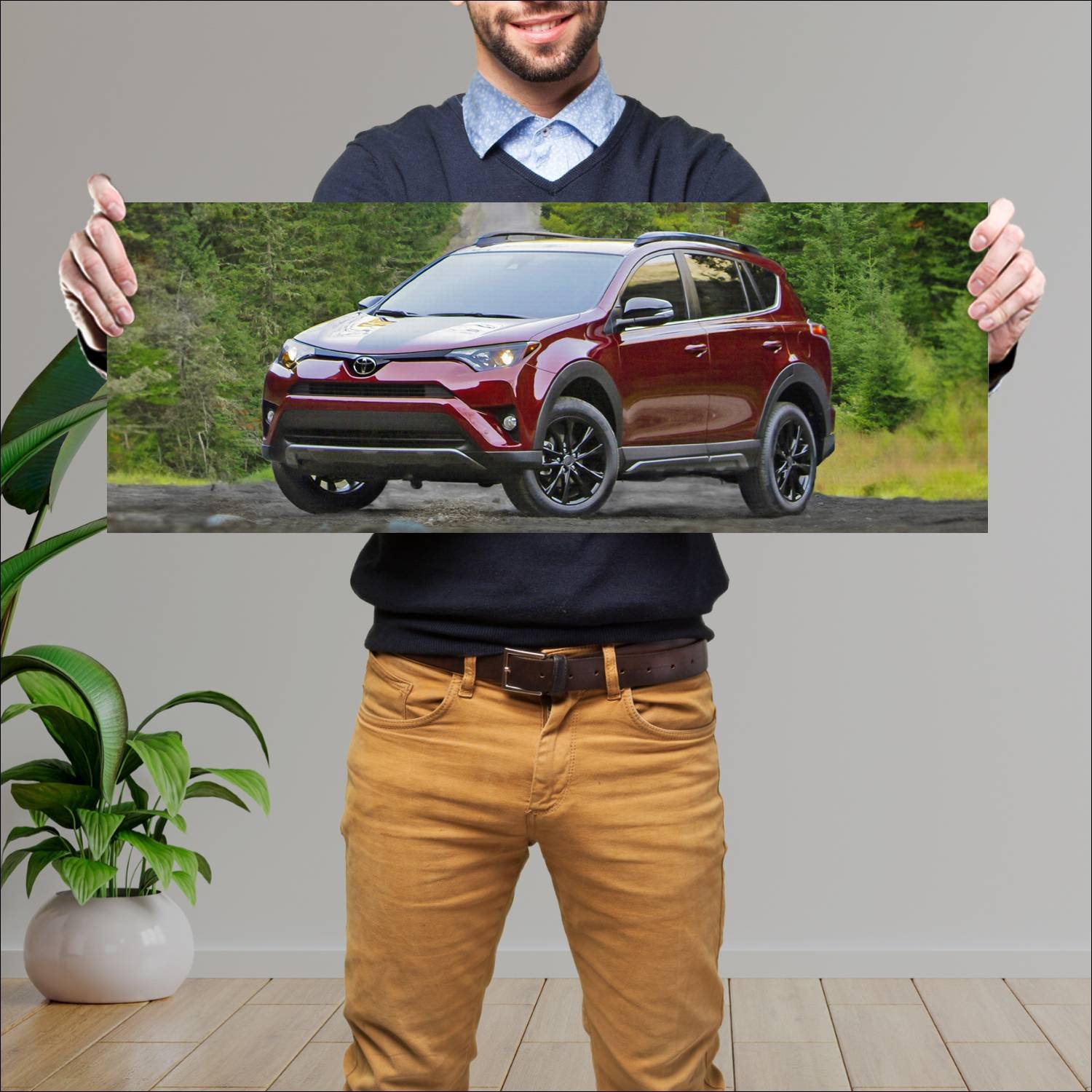 Cuadro grande 30x80cm 2018 toyota rav4 adventure u 191 Toyota