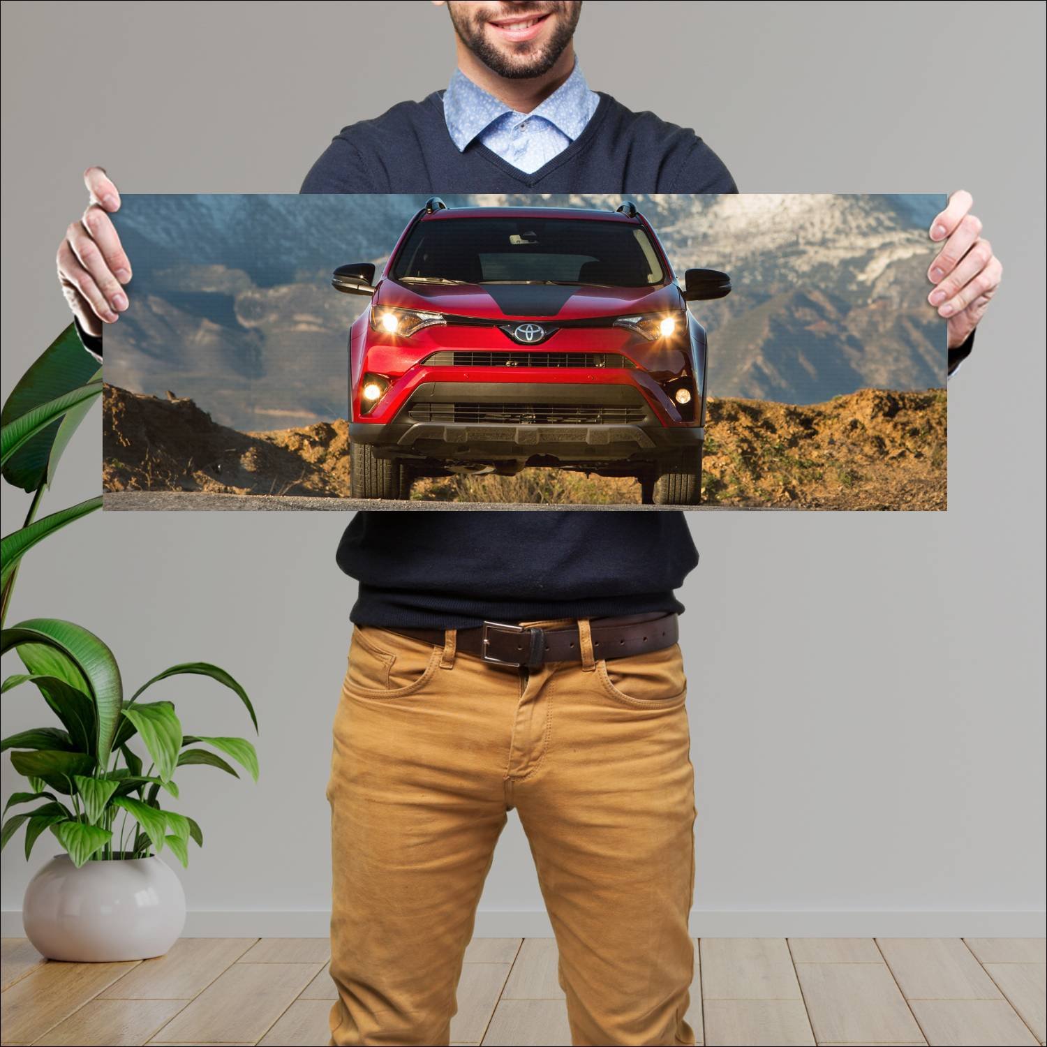 Cuadro grande 30x80cm 2018 toyota rav4 adventure u 192 Toyota