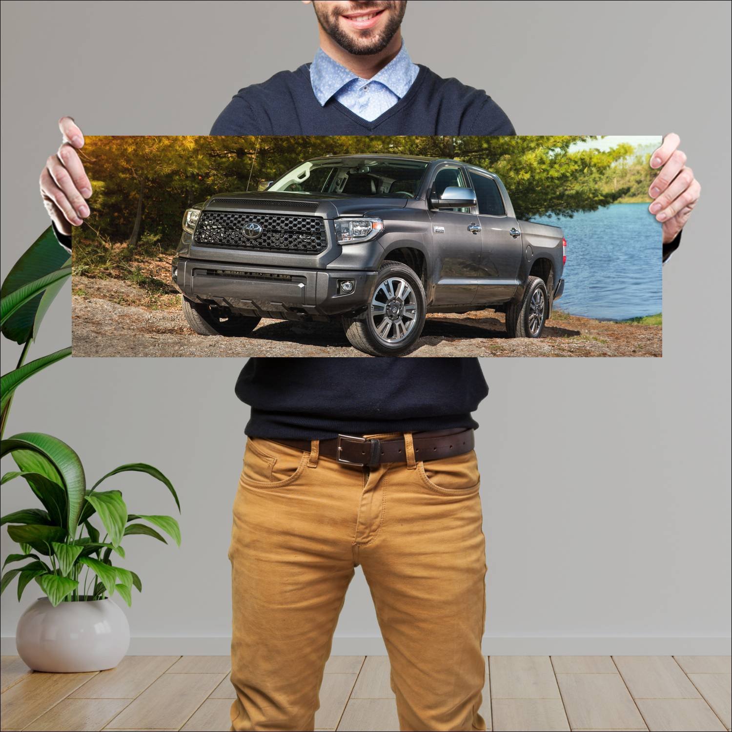 Cuadro grande 30x80cm 2018 toyota tundra platinum 198 Toyota