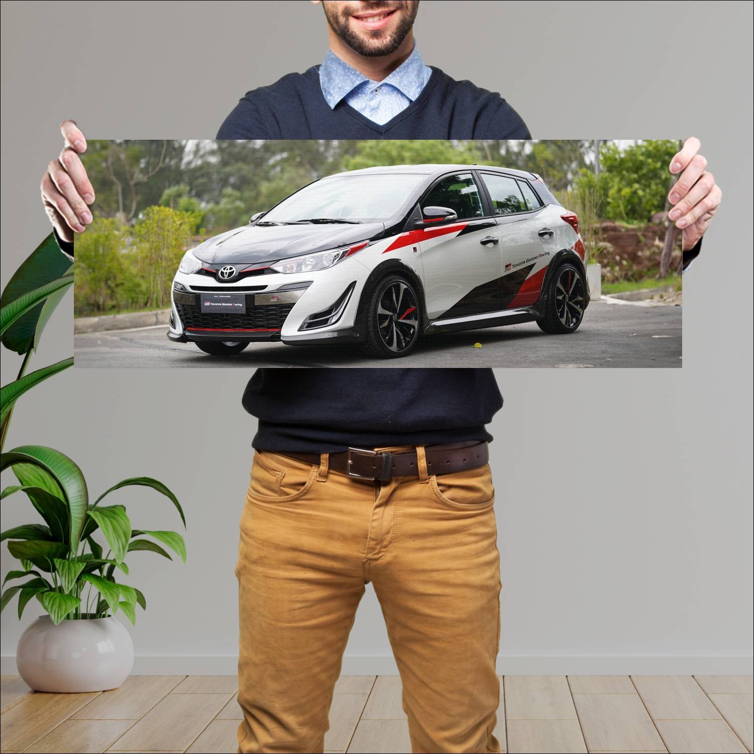 Cuadro grande 30x80cm 2018 toyota yaris gr concept 201 Toyota