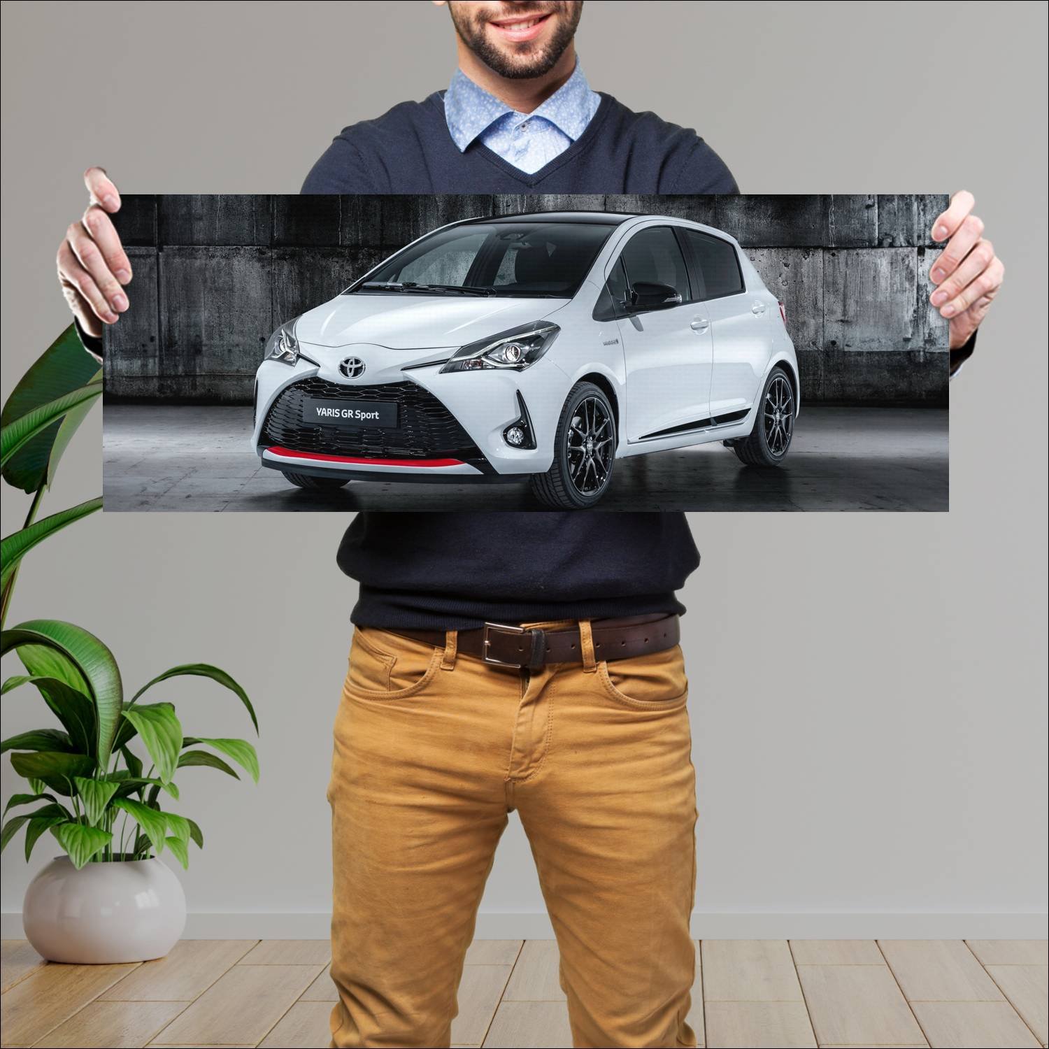 Cuadro grande 30x80cm 2018 toyota yaris hybrid gr 202 Toyota