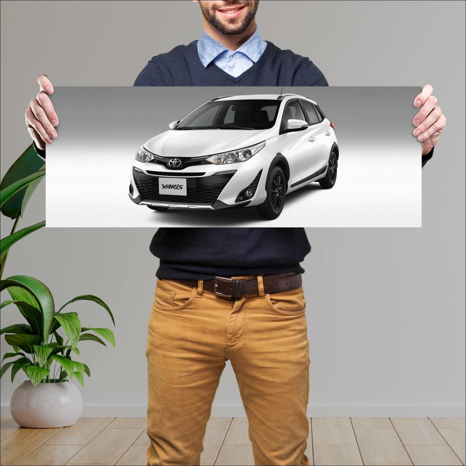 Cuadro grande 30x80cm 2018 toyota yaris x way 5 do 204 Toyota