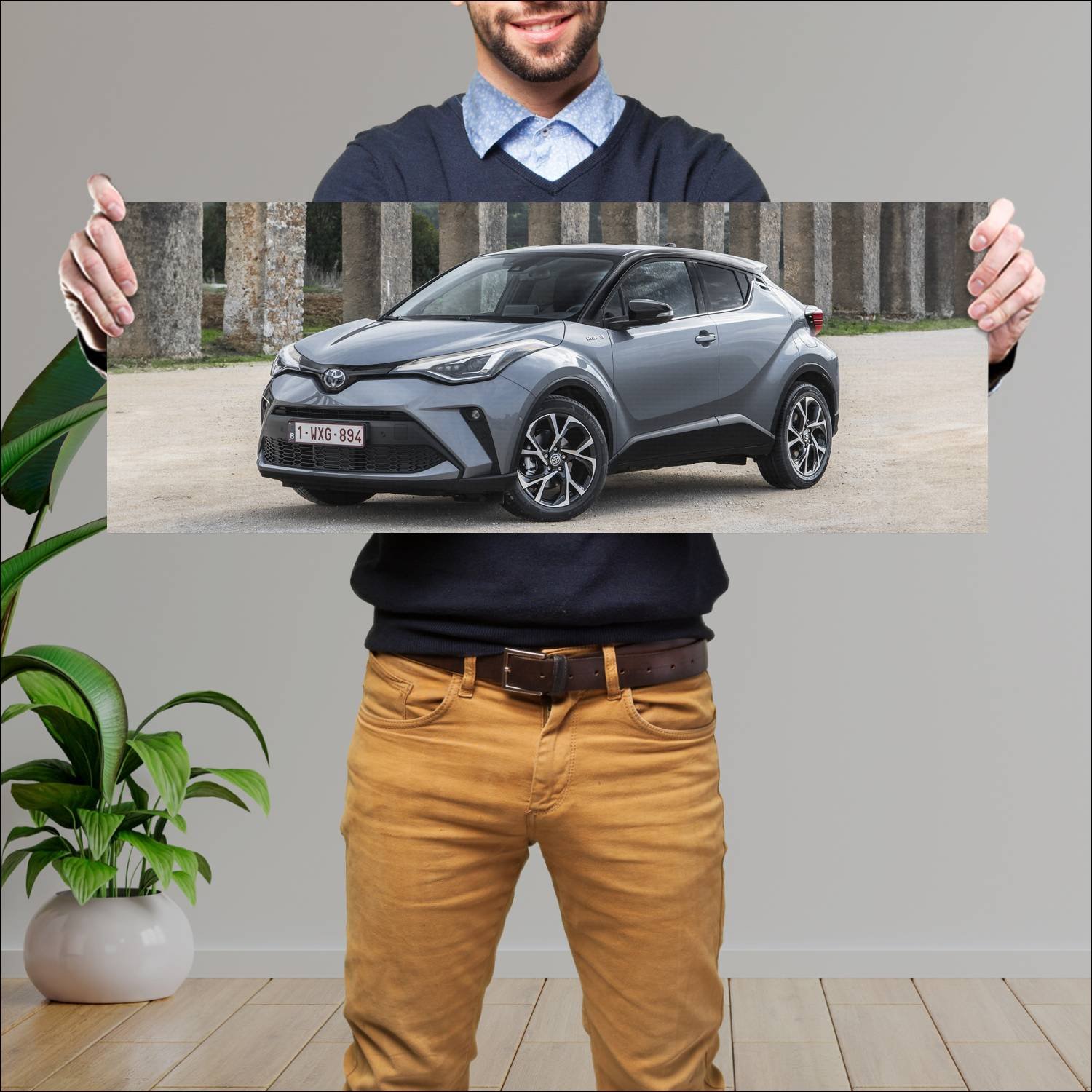 Cuadro grande 30x80cm 2019 toyota c hr hybrid Toyota