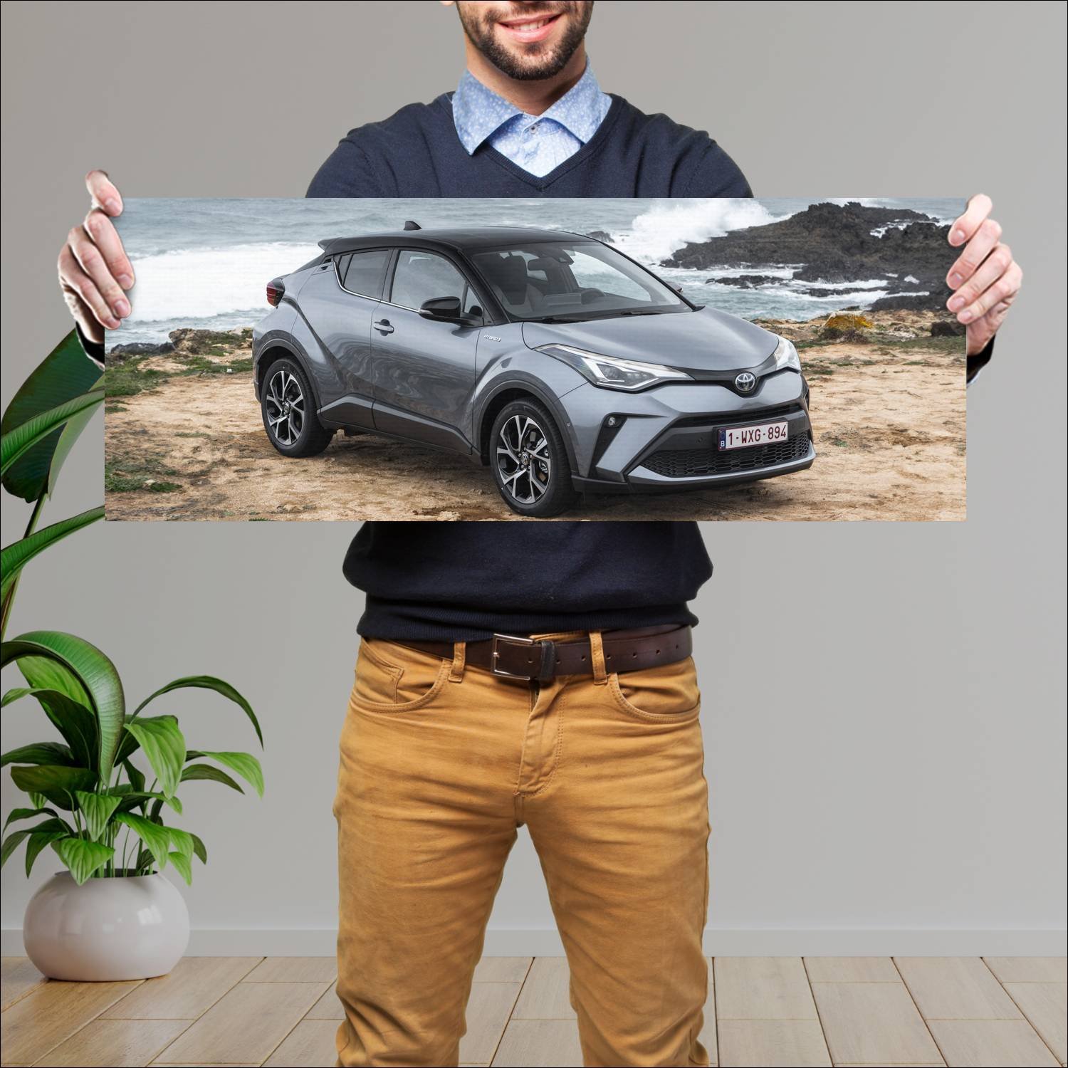Cuadro grande 30x80cm 2019 toyota c hr hybrid Toyota