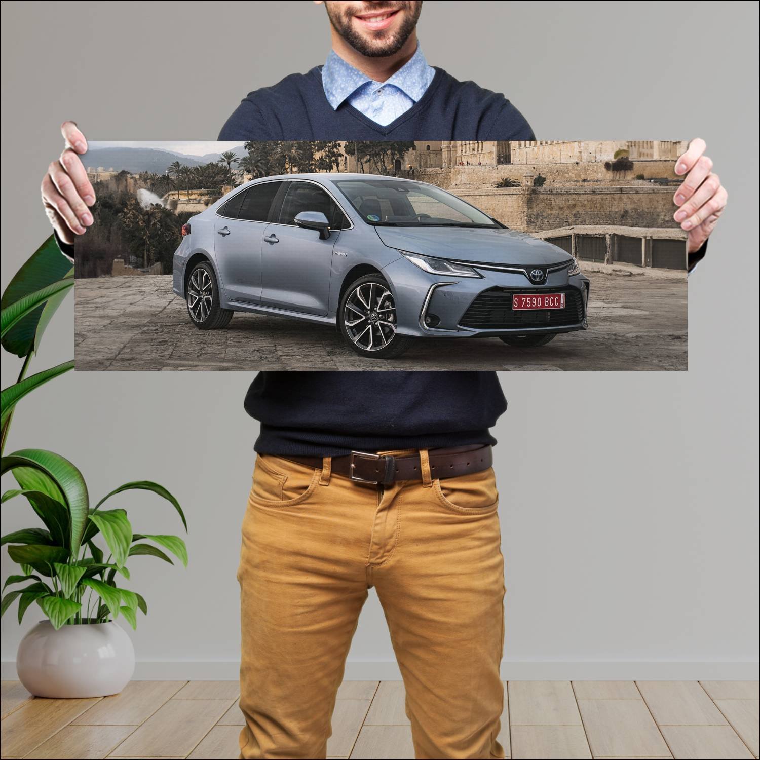 Cuadro grande 30x80cm 2019 toyota corolla sedan hy 222 Toyota