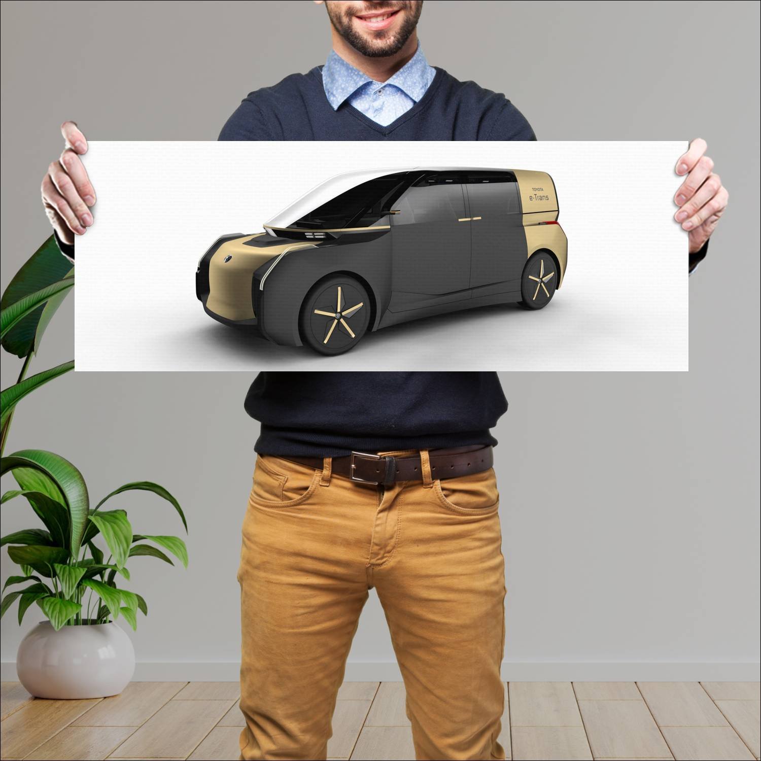Cuadro grande 30x80cm 2019 toyota e trans concept 225 Toyota
