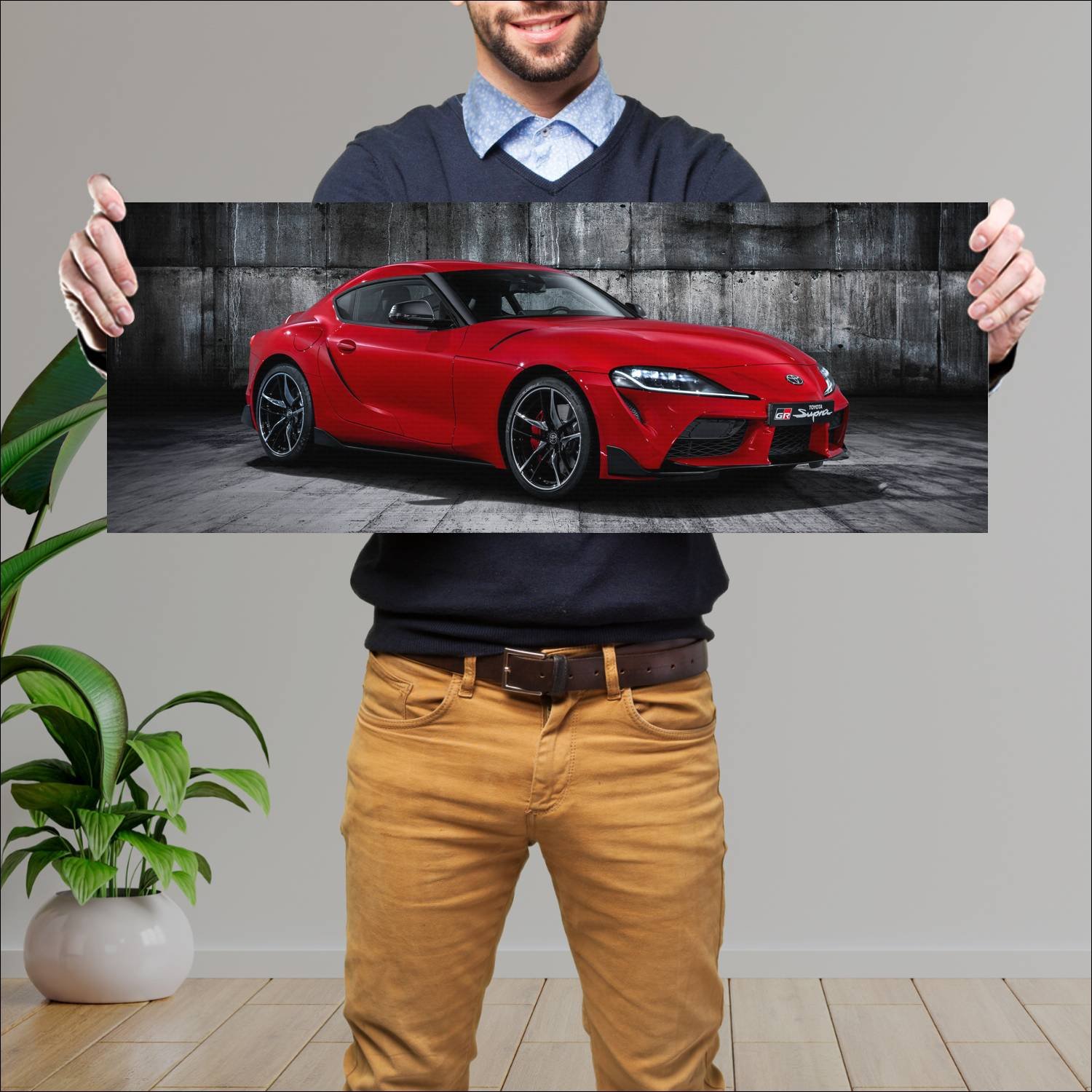 Cuadro grande 30x80cm 2019 toyota gr supra auto 226 Toyota