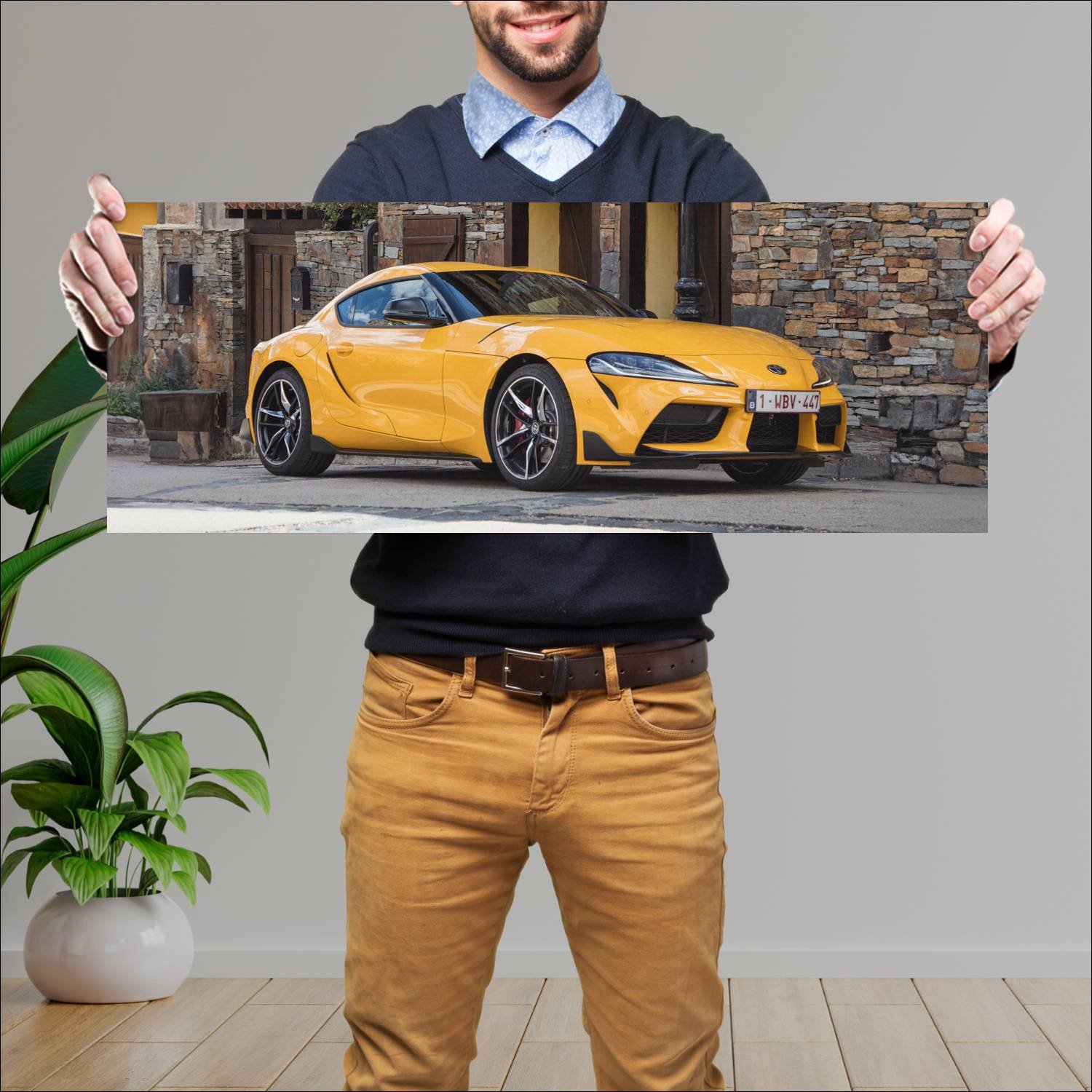 Cuadro grande 30x80cm 2019 toyota gr supra auto 227 Toyota