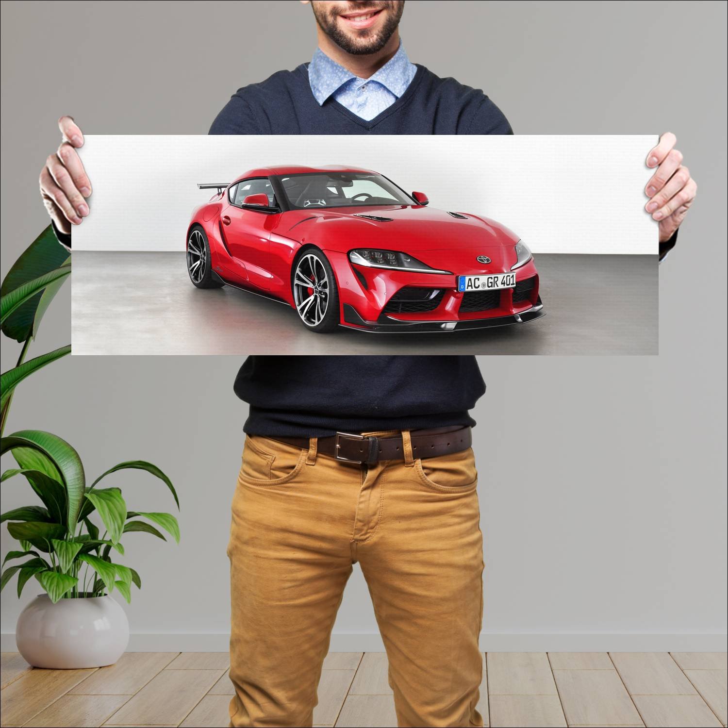 Cuadro grande 30x80cm 2019 toyota gr supra by ac s 228 Toyota