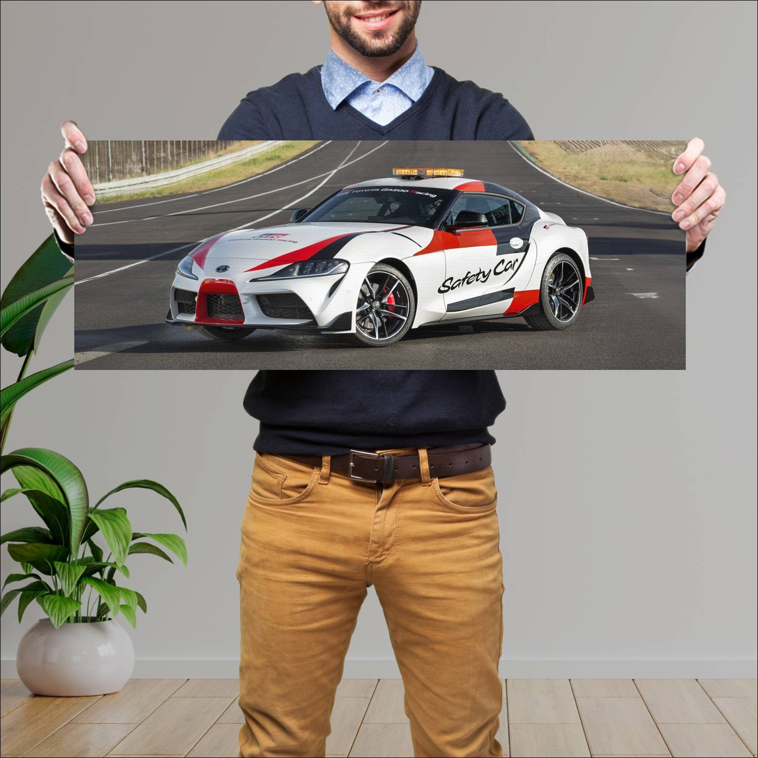 Cuadro grande 30x80cm 2019 toyota gr supra safety 233 Toyota