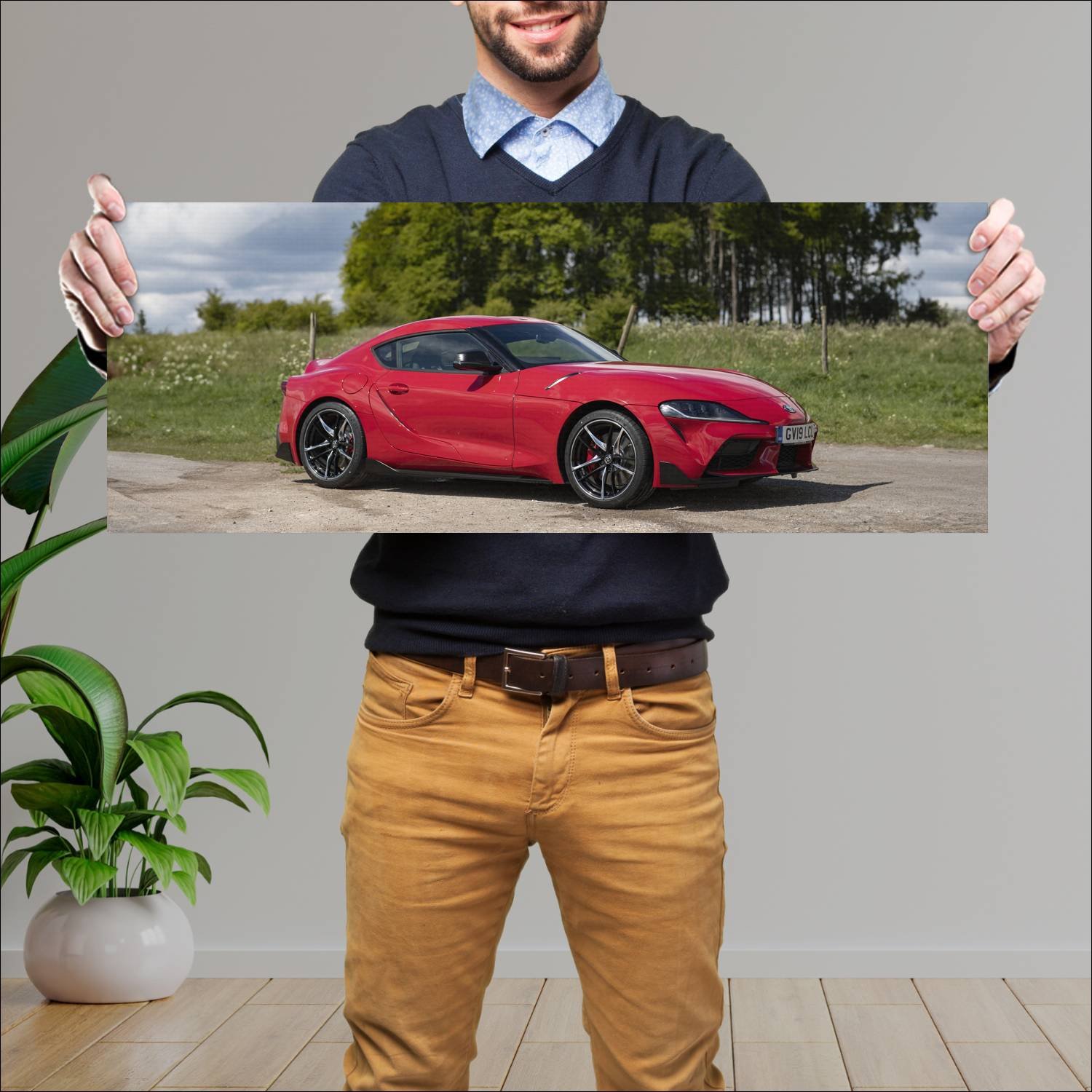 Cuadro grande 30x80cm 2019 toyota gr supra uk Toyota