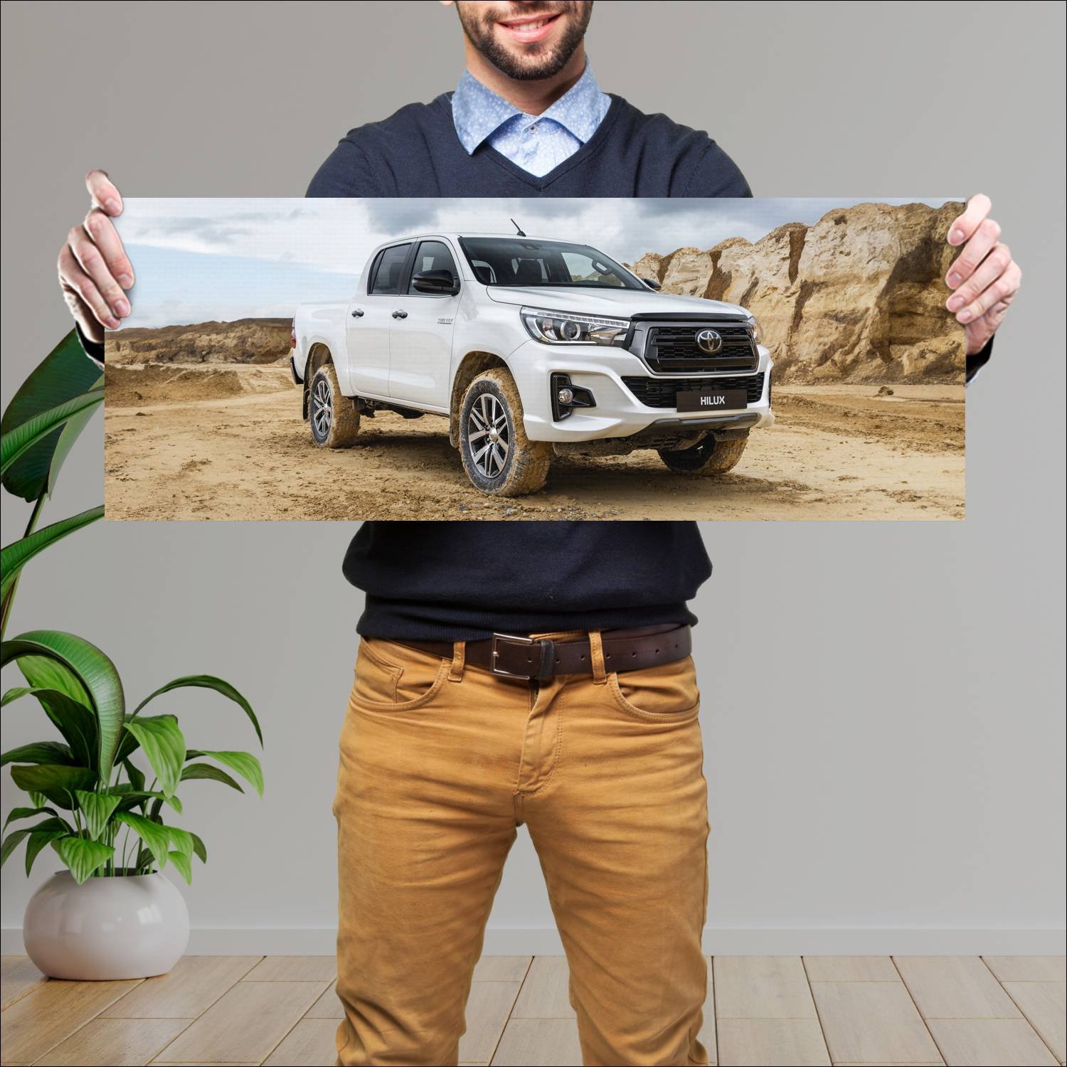 Cuadro grande 30x80cm 2019 toyota hilux special ed 236 Toyota