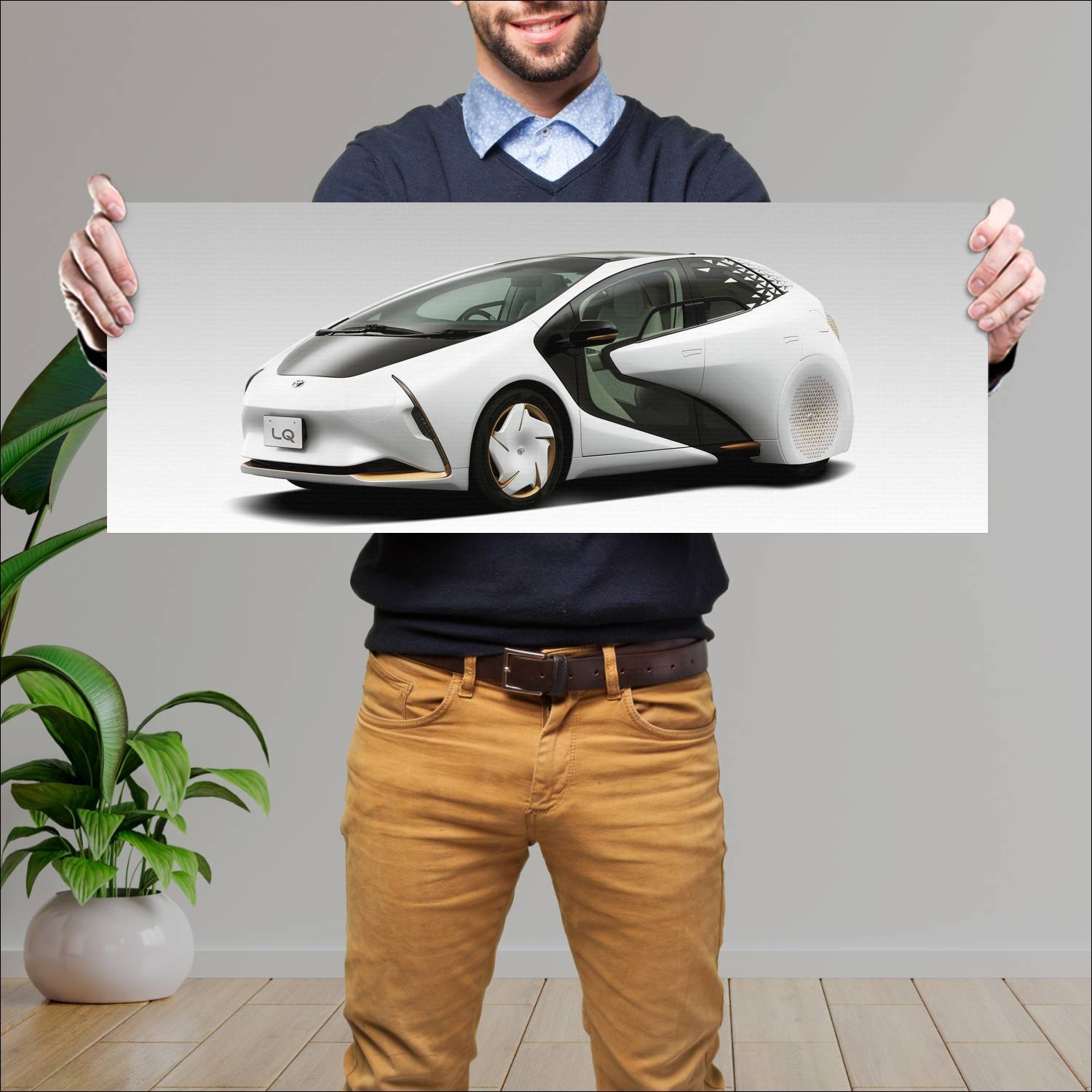 Cuadro grande 30x80cm 2019 toyota lq concept auto 238 Toyota