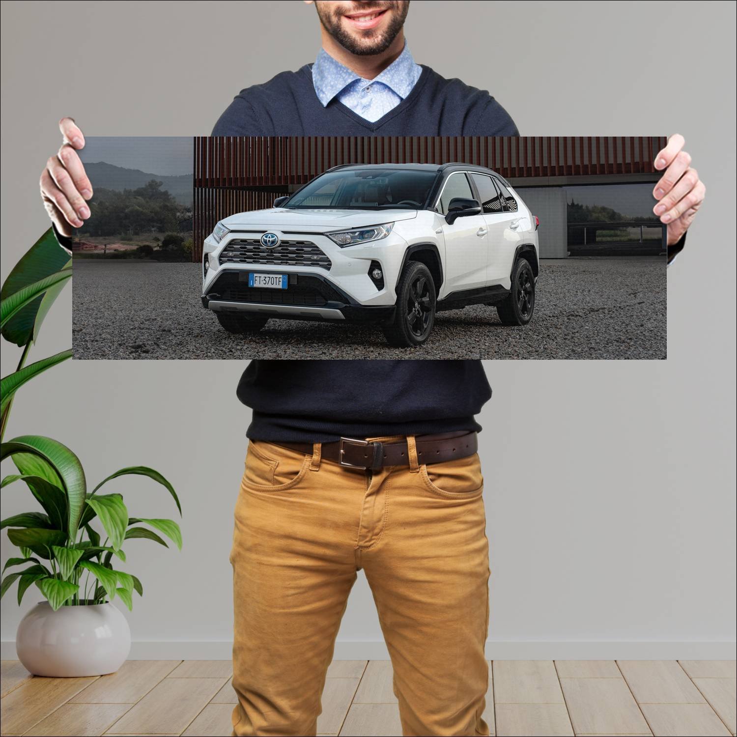 Cuadro grande 30x80cm 2019 toyota rav4 hybrid Toyota