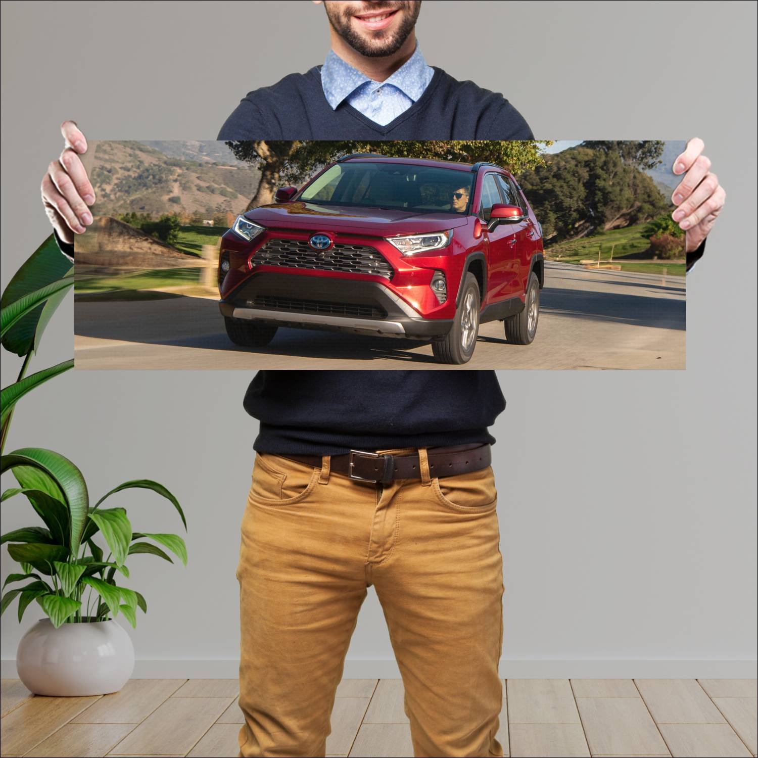 Cuadro grande 30x80cm 2019 toyota rav4 hybrid us 8 246 Toyota