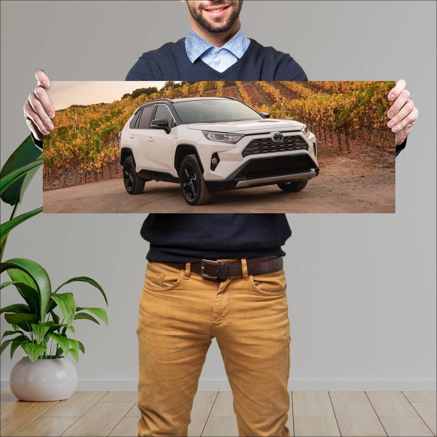 Cuadro grande 30x80cm 2019 toyota rav4 hybrid us 8 247 Toyota